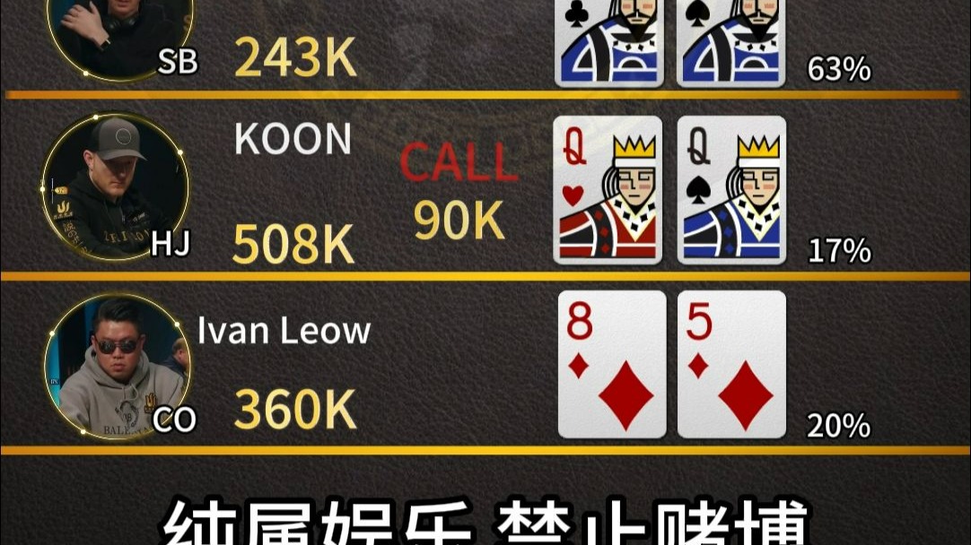 德州扑克-85搞事情！三家全下！！