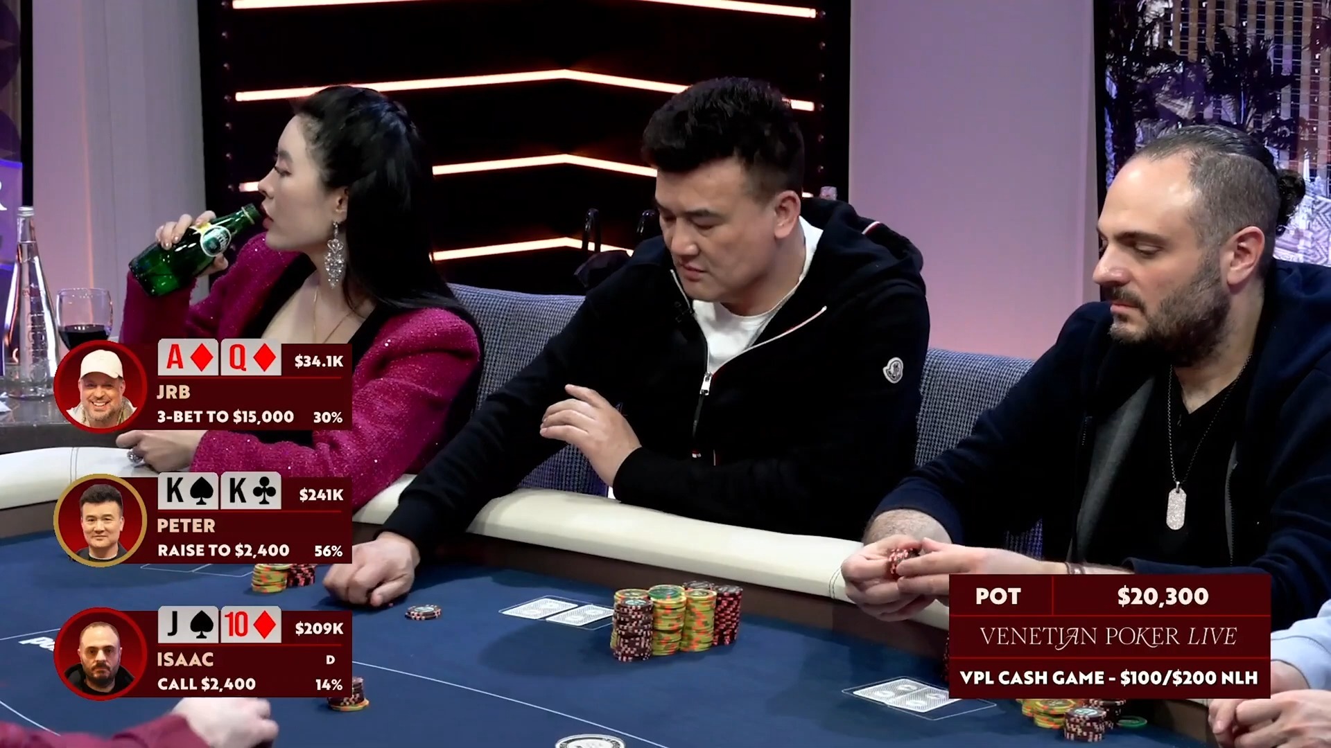 peter连续丢大底池|Venetian Poker Live!