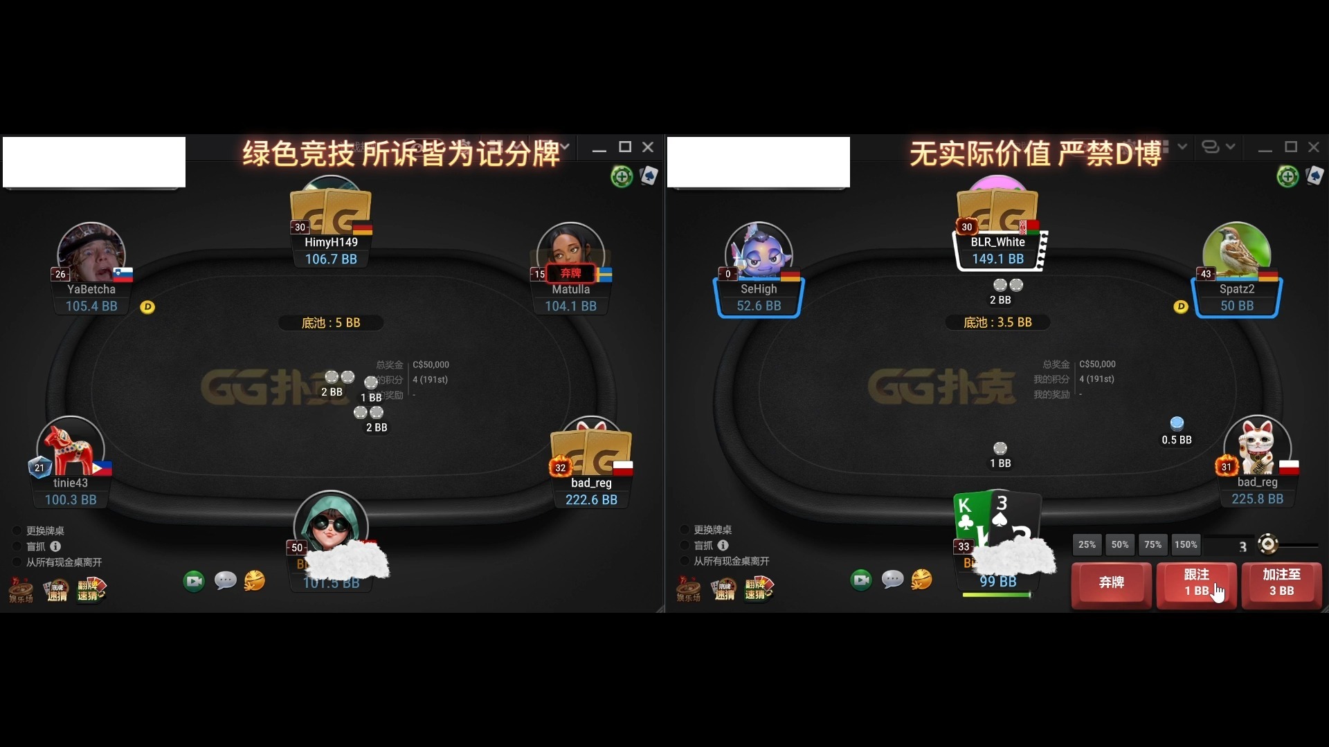 NL100实战解说系列（7）| QQ在4B底池有帽子怎么处理？