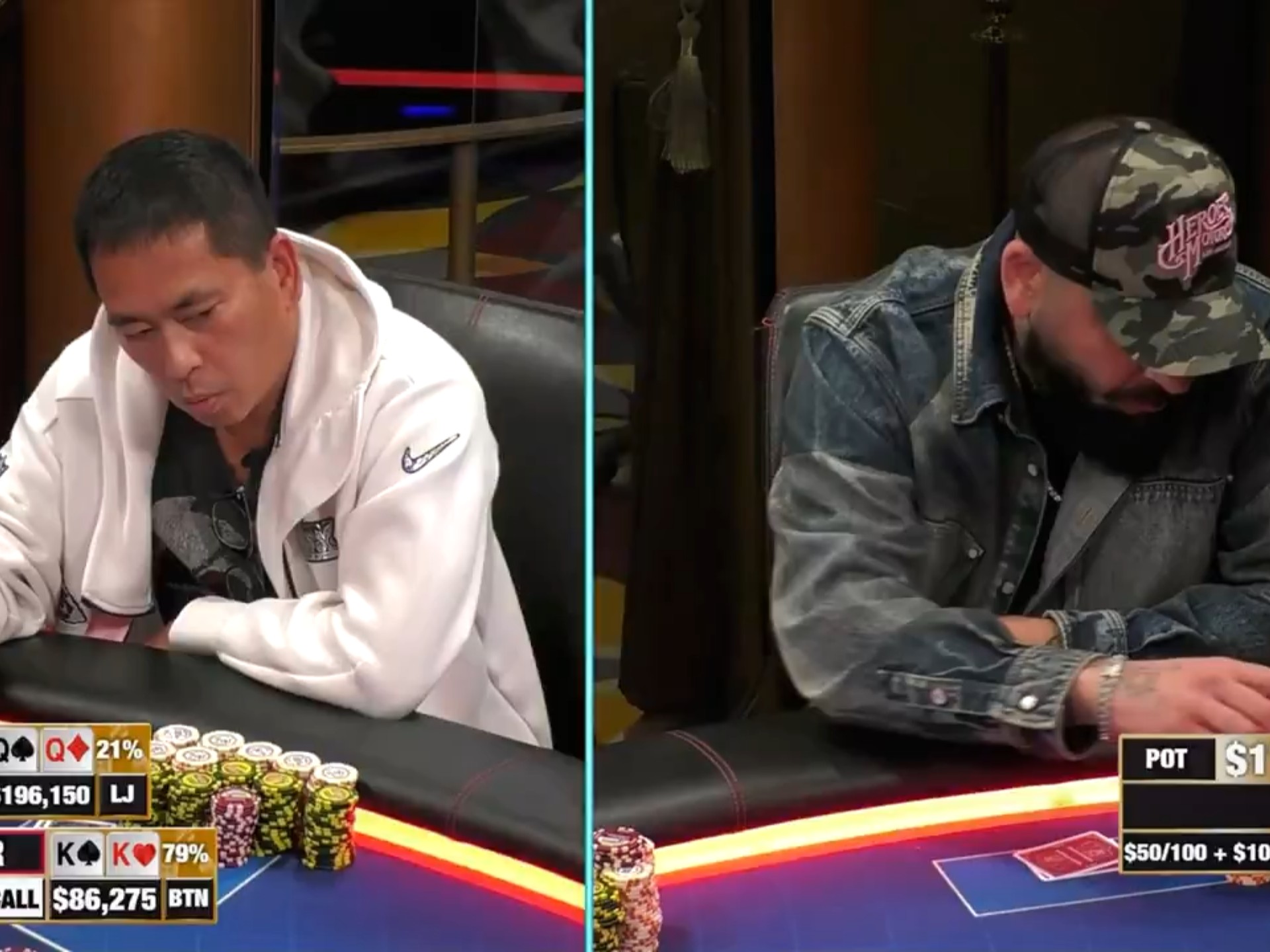 KK vs QQ！！ 181K-今晚目前最大底池