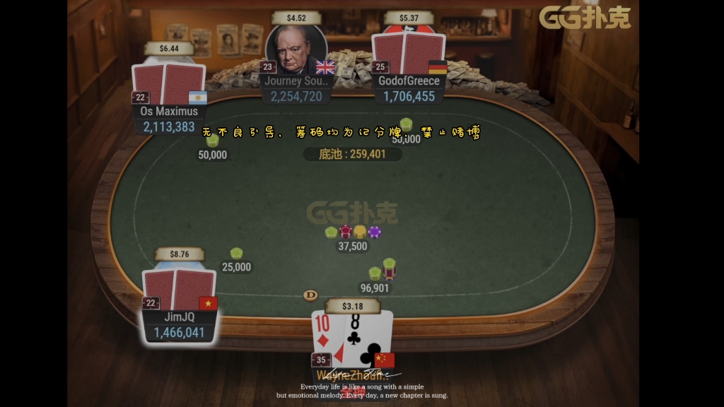 gg扑克$1.08赏金猎人赛夺冠