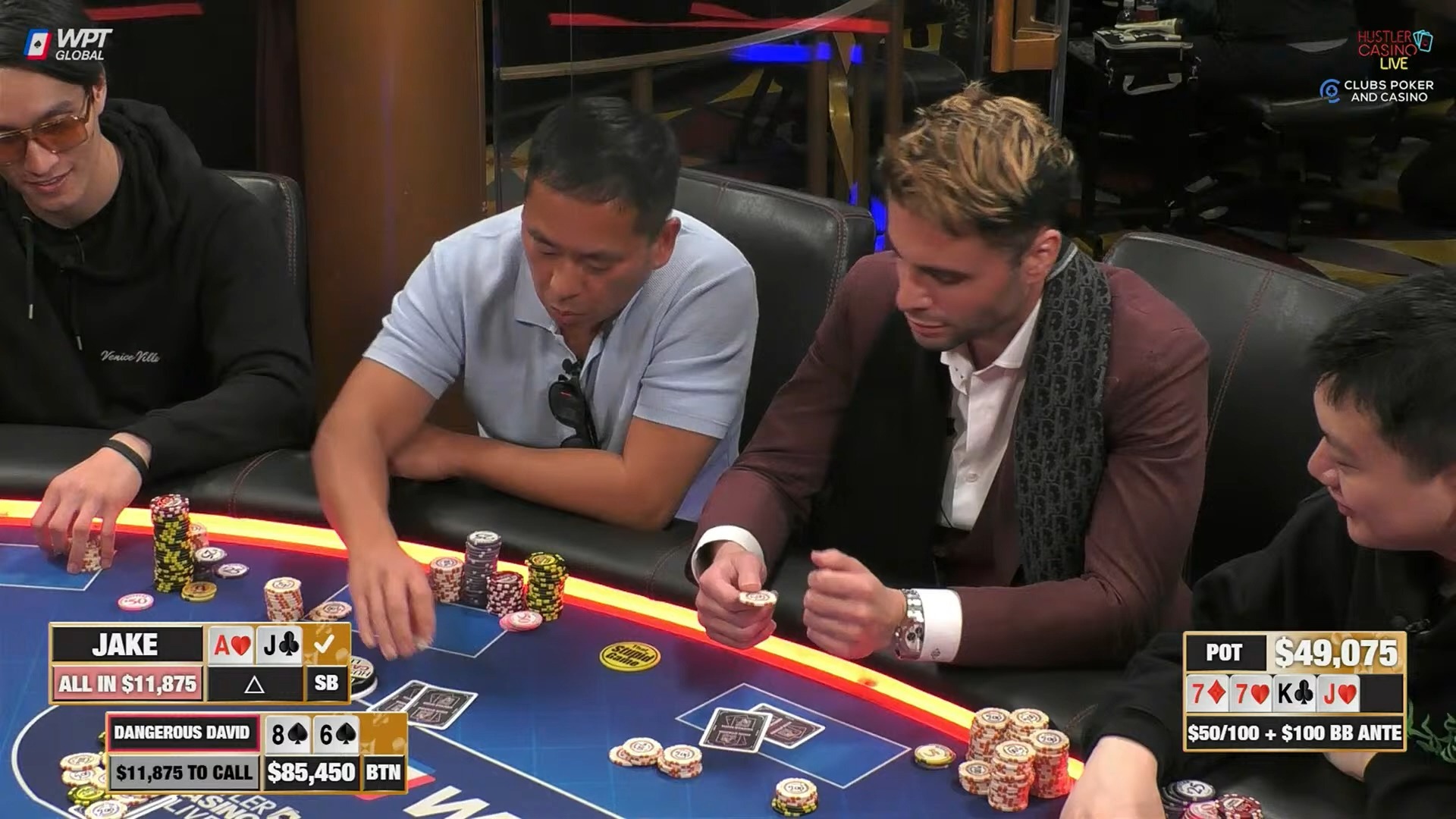 hustler3.1周五高额局，老炮David中途离场！ Jake, Wesley, Mariano, Ethan & Dylan