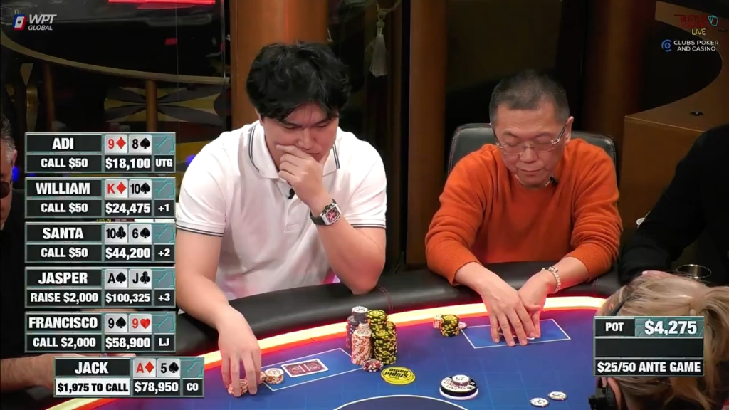 Jack凌空 All In，Jasper当然是秒call