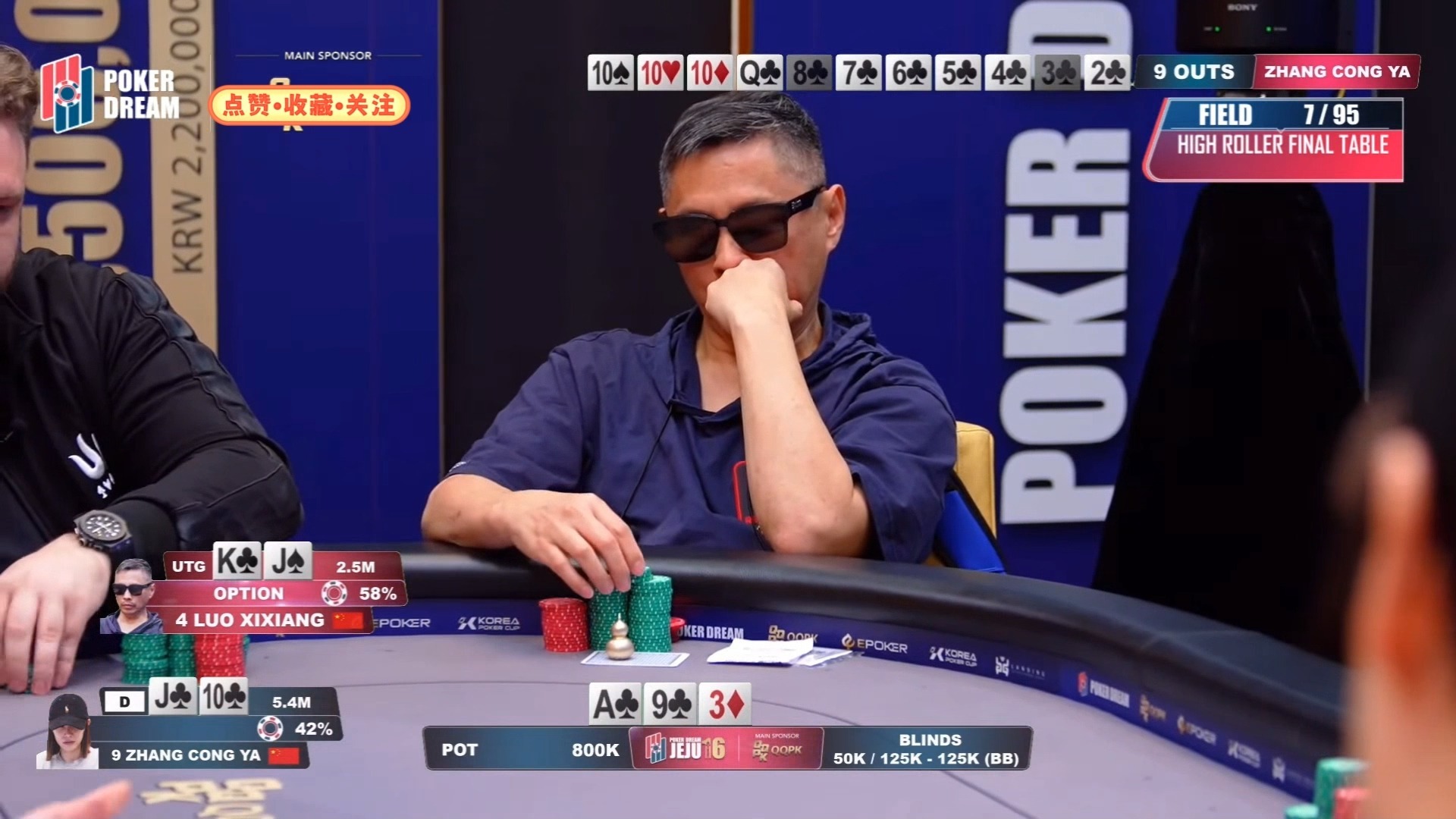 2025.2.17直播 pokerdream济州岛高额FINAL DAY 第3集（中文解说）