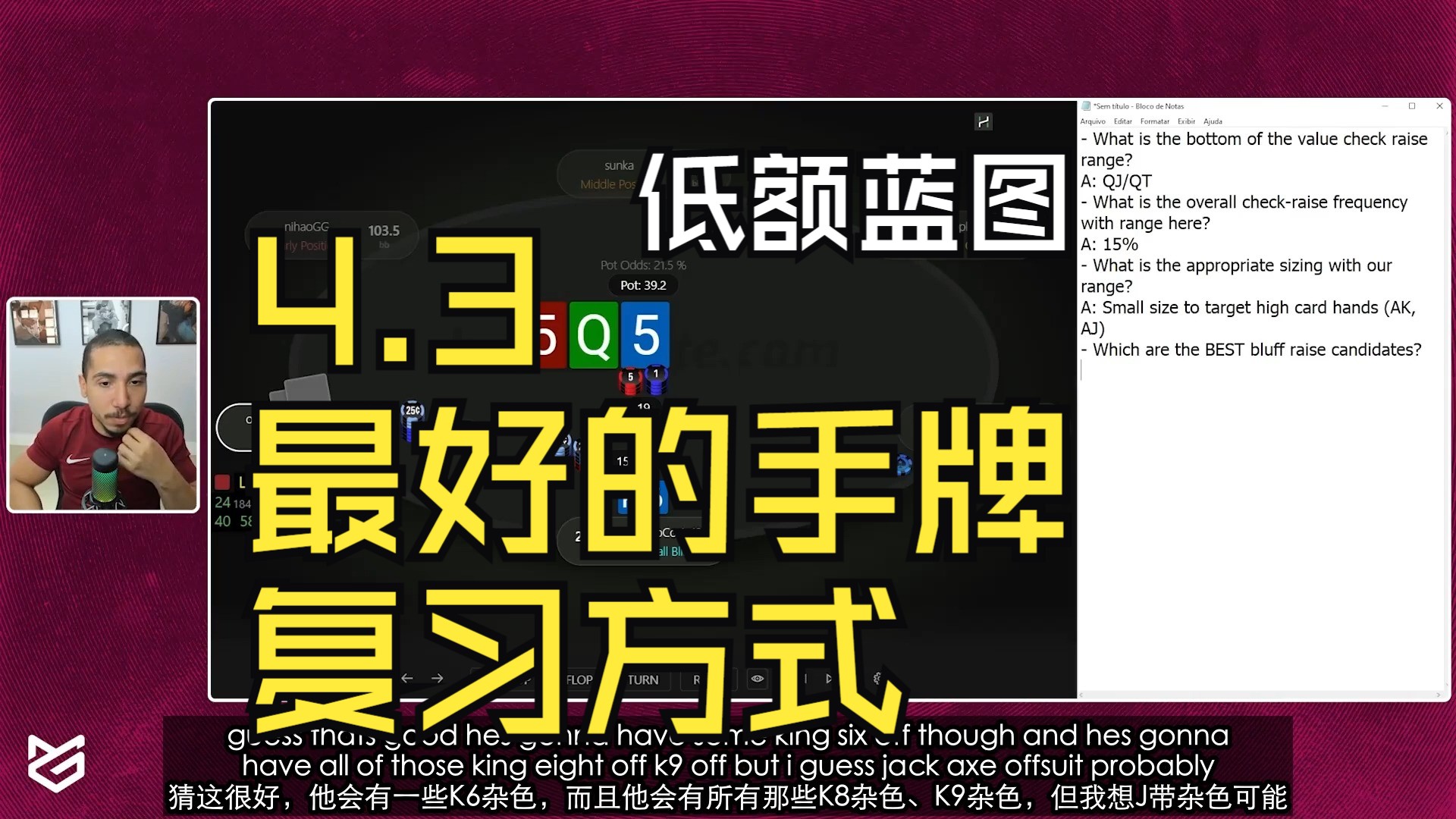 【低额蓝图】【low stake blueprint】【module 4】4.3_The_Best_HH_Review_Method（最好的手牌历史复习方式）