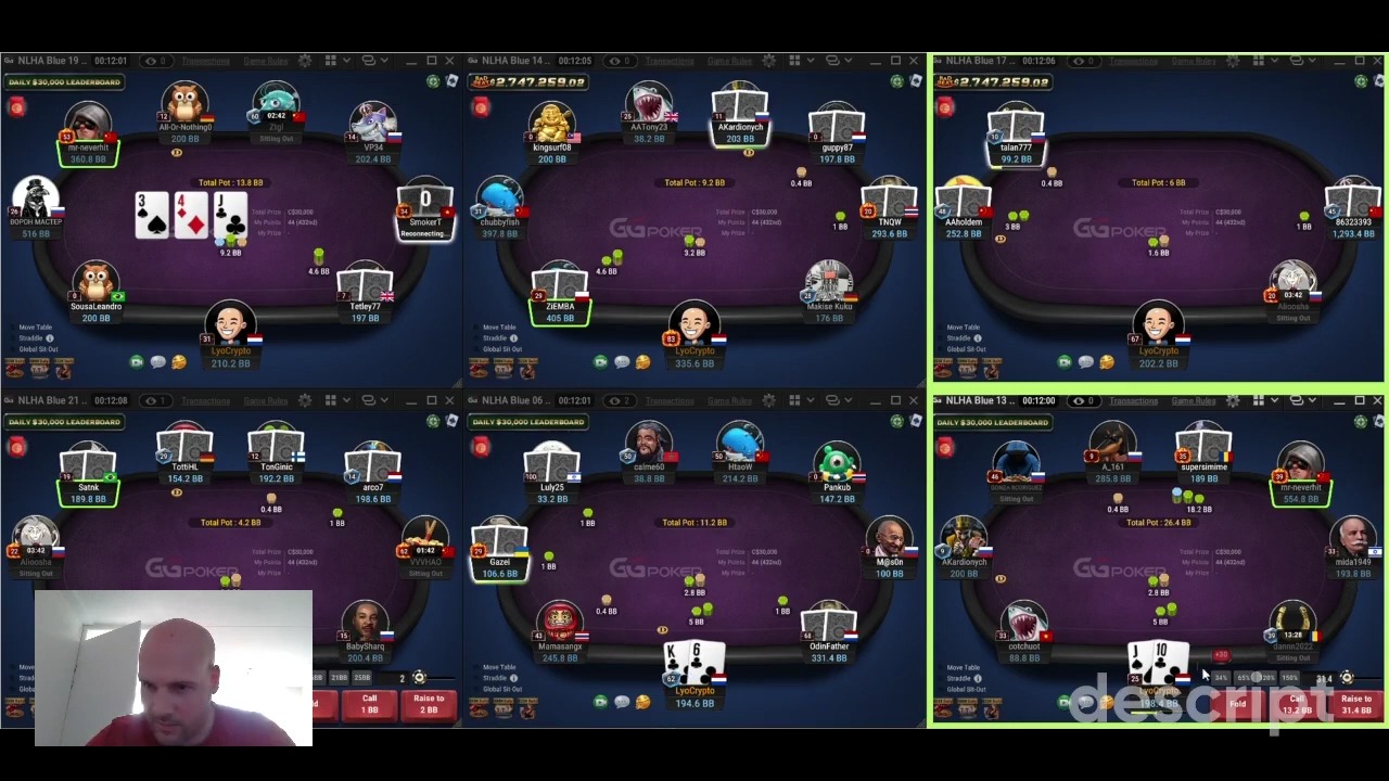9 max ante cashgame live session