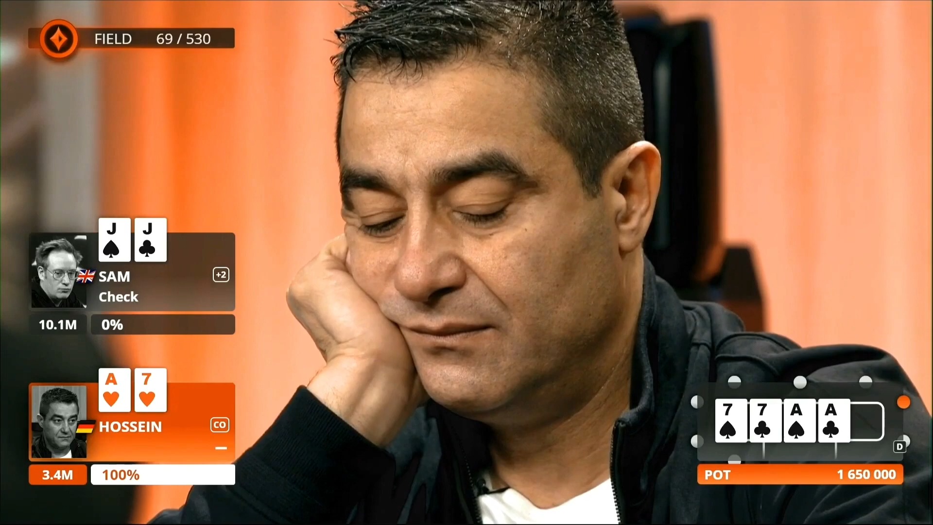 【MILLIONS UK】Hossein Ensan 天葫芦的终极梦想 转牌过牌点睛之笔！