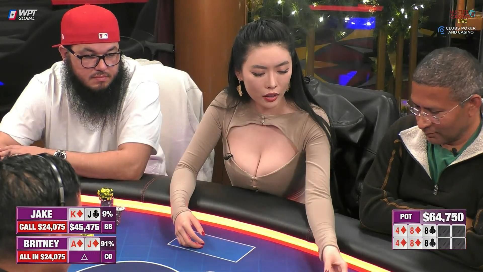神似Alan Keating选手Jake加入战局，Britney过年了？2025 Hustler Casino Live 第三期第一集 德州扑克