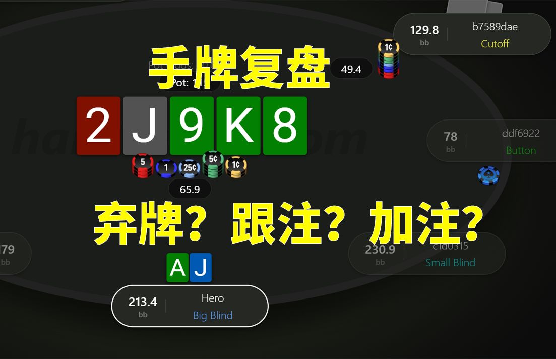 【河牌是否要转诈唬？】手牌复盘，安生学习日记，德州扑克