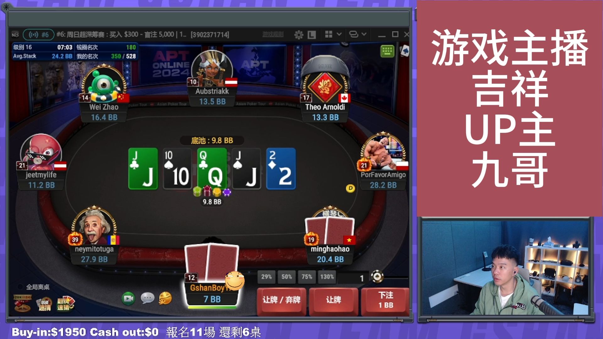 吉祥直播实录MTT（2411）6