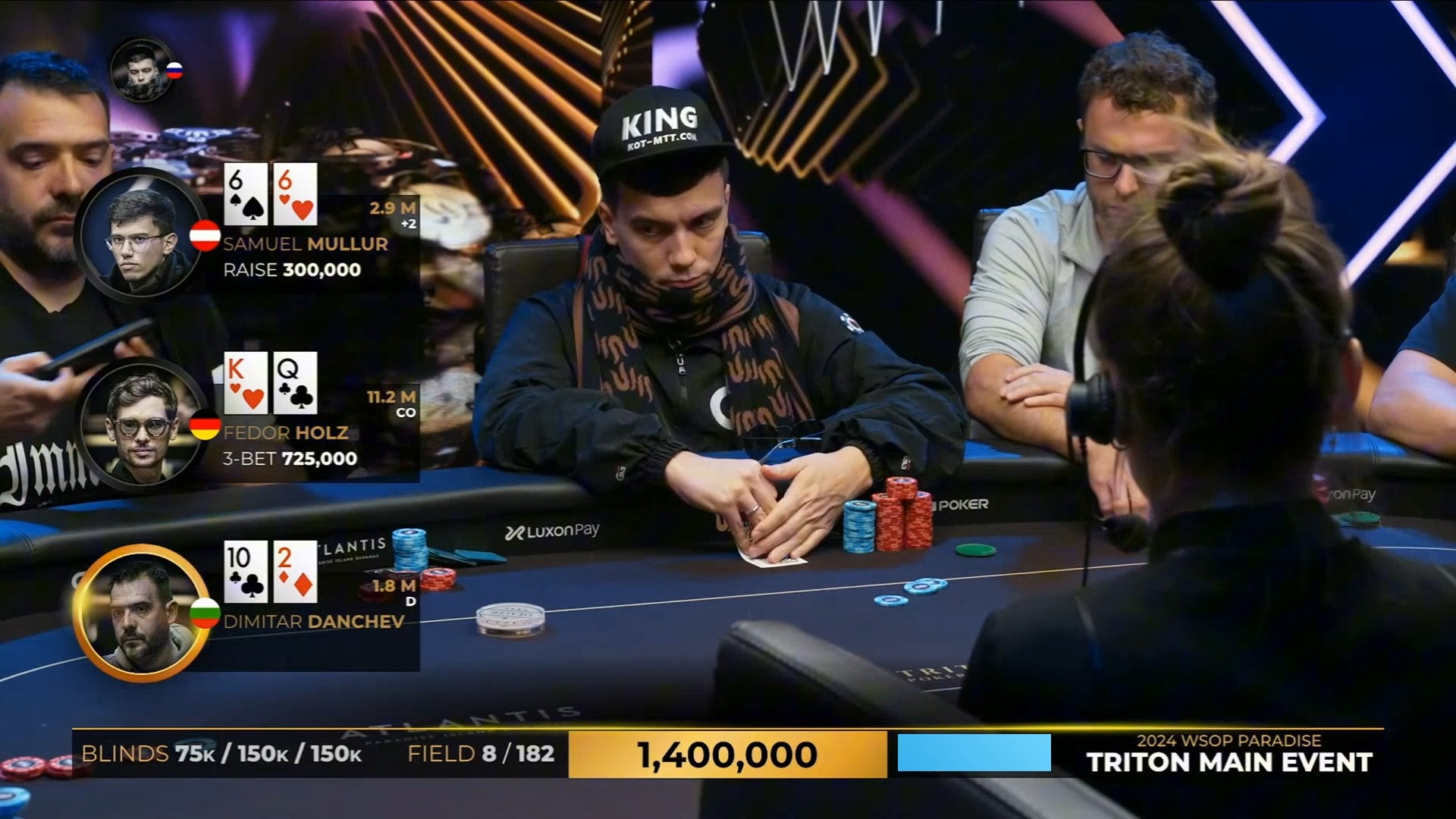 2024.12.13 直播 传奇扑克WSOP天堂岛 $100k买入 第4集