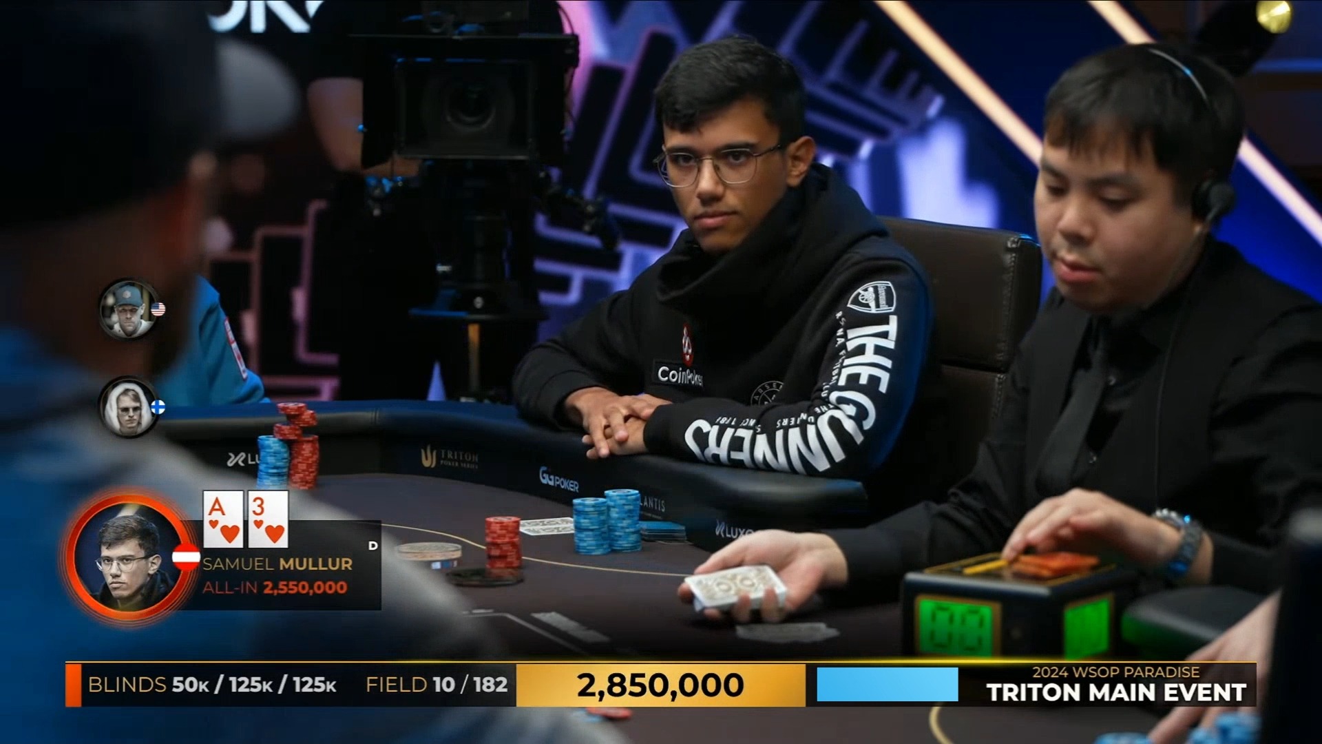 2024.12.13 直播 传奇扑克WSOP天堂岛 $100k买入 第2集