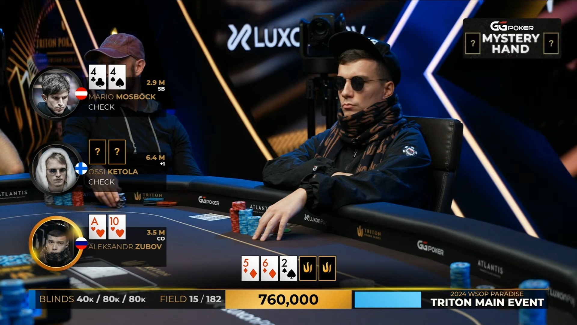 2024.12.12 直播 传奇扑克WSOP天堂岛 $100k买入 第10集