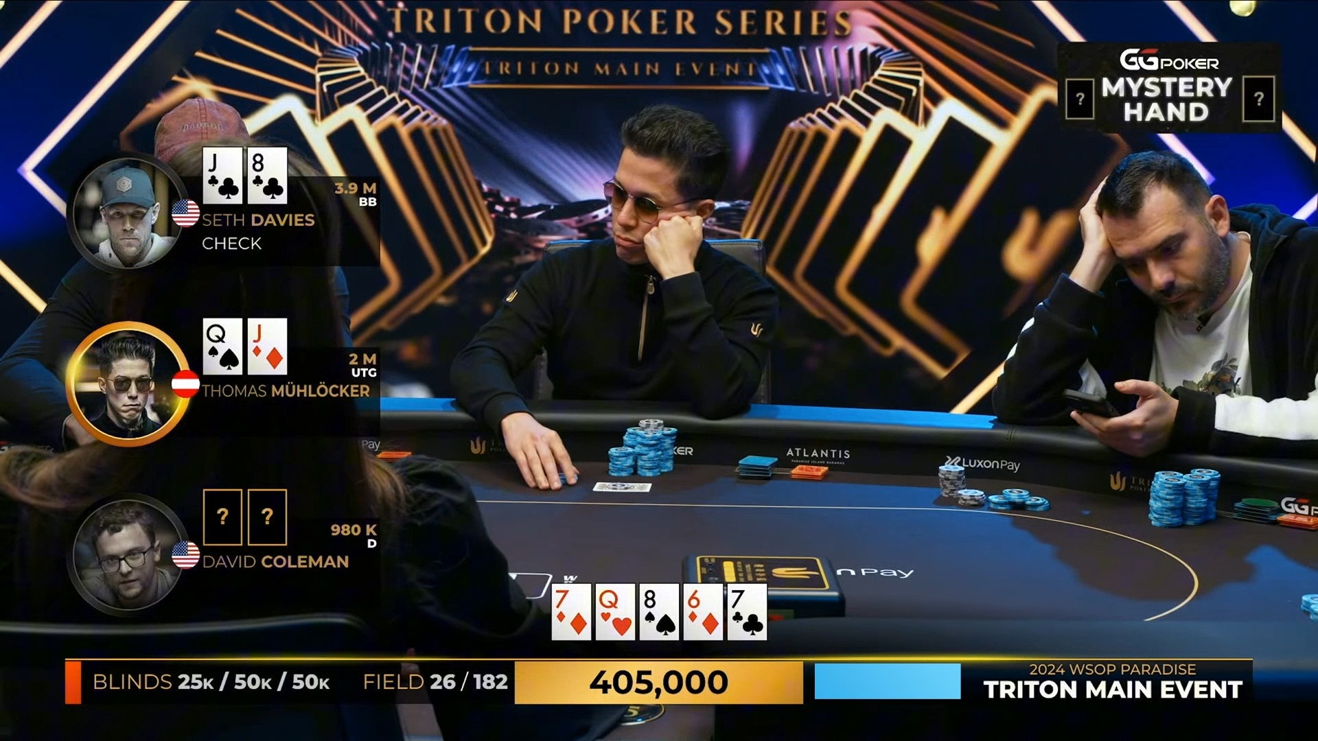 2024.12.12 直播 传奇扑克WSOP天堂岛 $100k买入 第8集