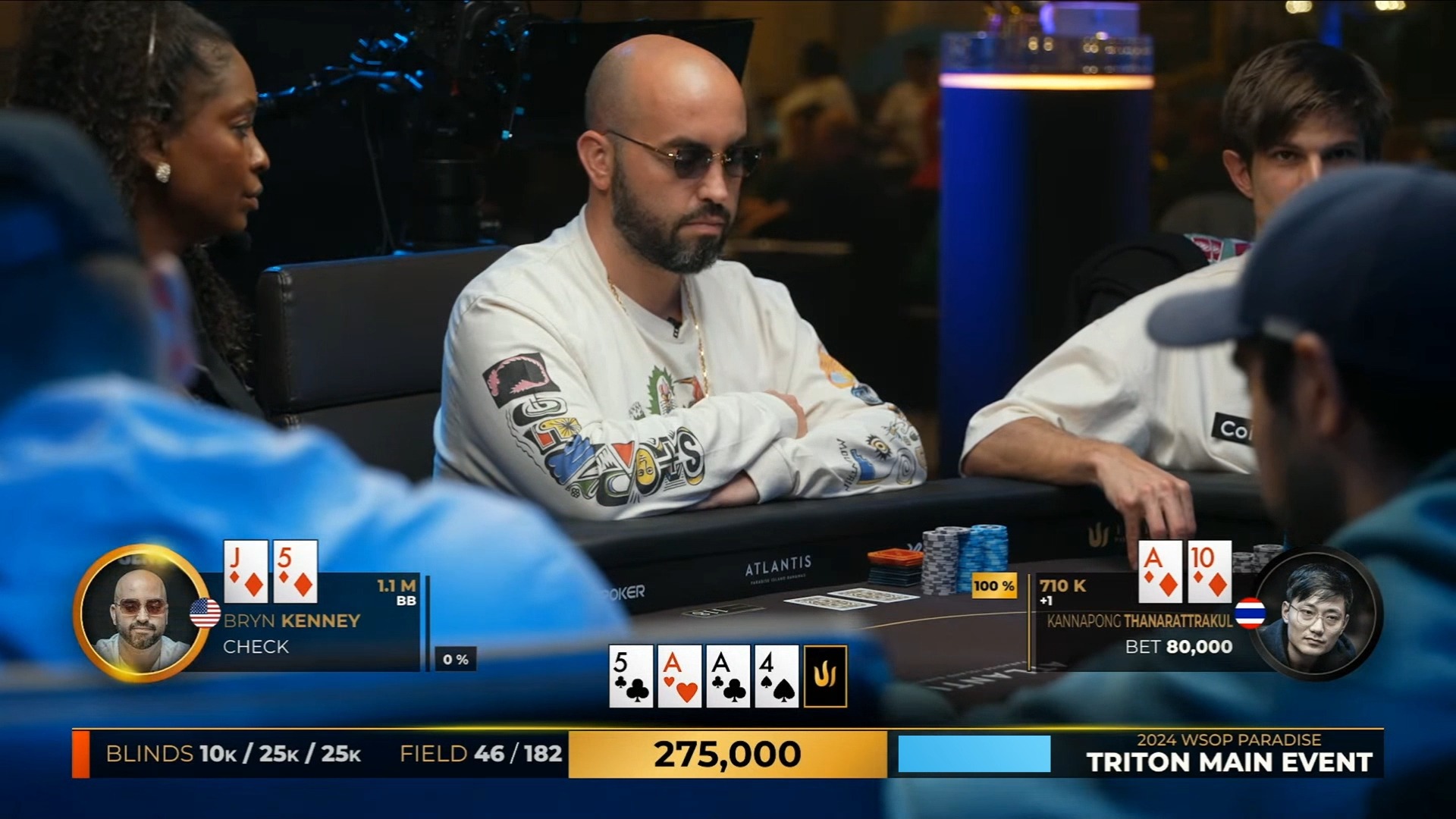 2024.12.12 直播 传奇扑克WSOP天堂岛 $100k买入 第5集