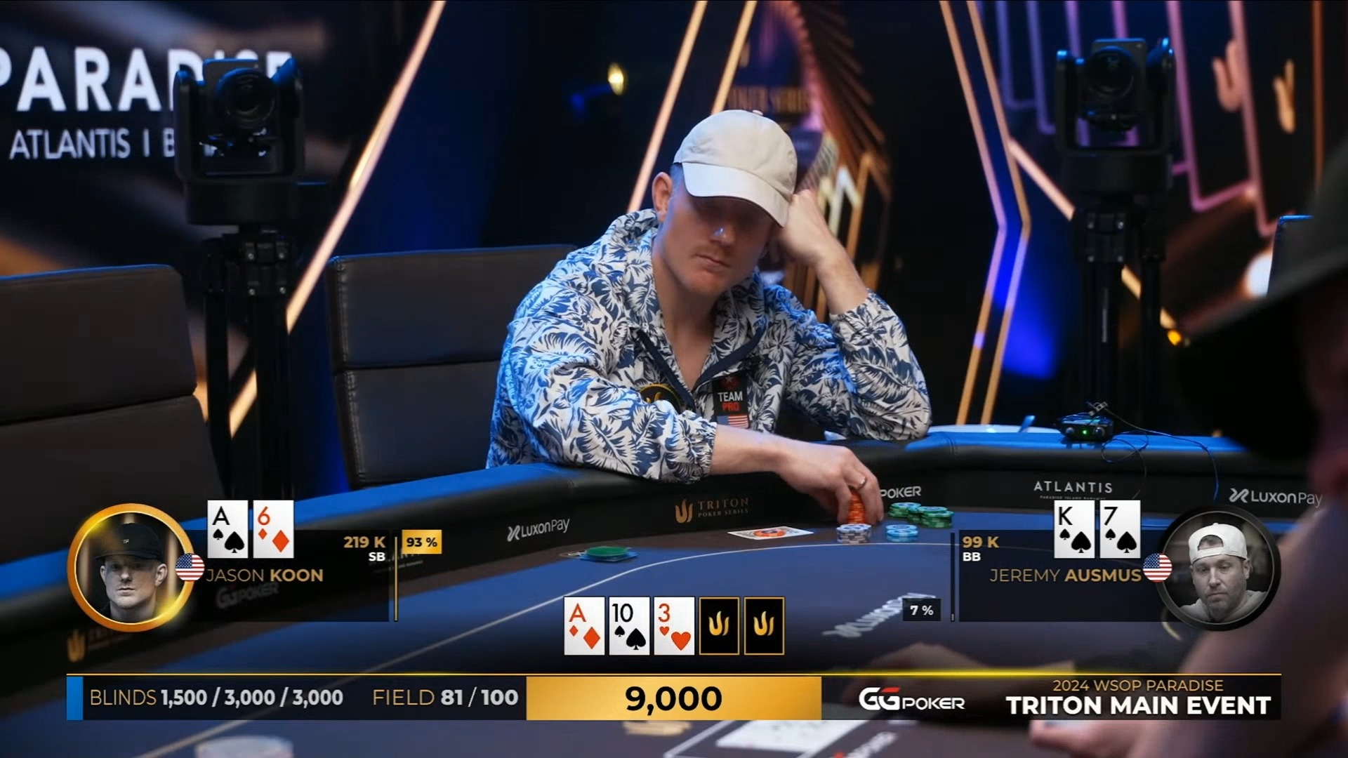 2024.12.11 直播 传奇扑克WSOP天堂岛 $100k买入 第4集