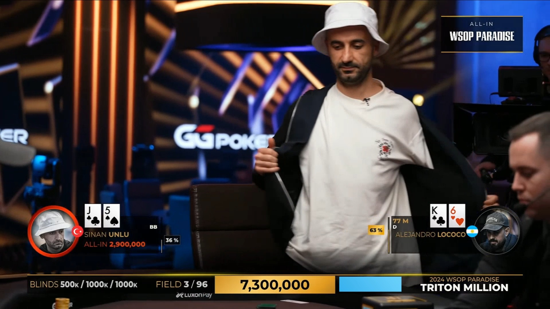 2024.12.10 直播 传奇扑克WSOP天堂岛 $500k买入 第6集