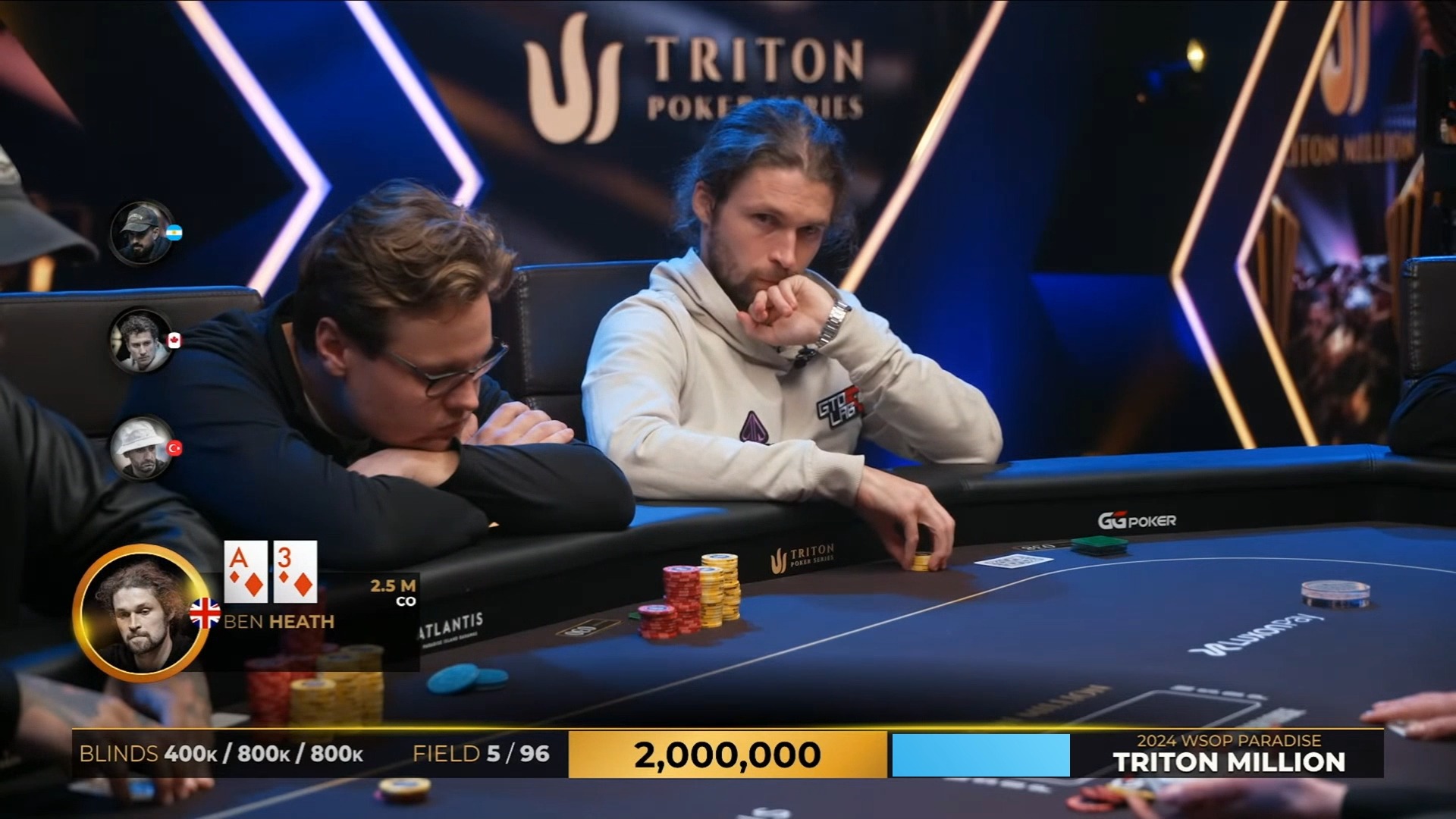 2024.12.10 直播 传奇扑克WSOP天堂岛 $500k买入 第5集