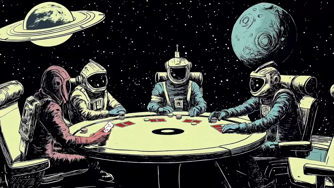 醉佳Lofi音乐！“Spacetime Hold'em时空德州扑克. 独自聆听一小时醇享 流畅、圆润清爽的 lofi 嘻哈节奏，工作或放松