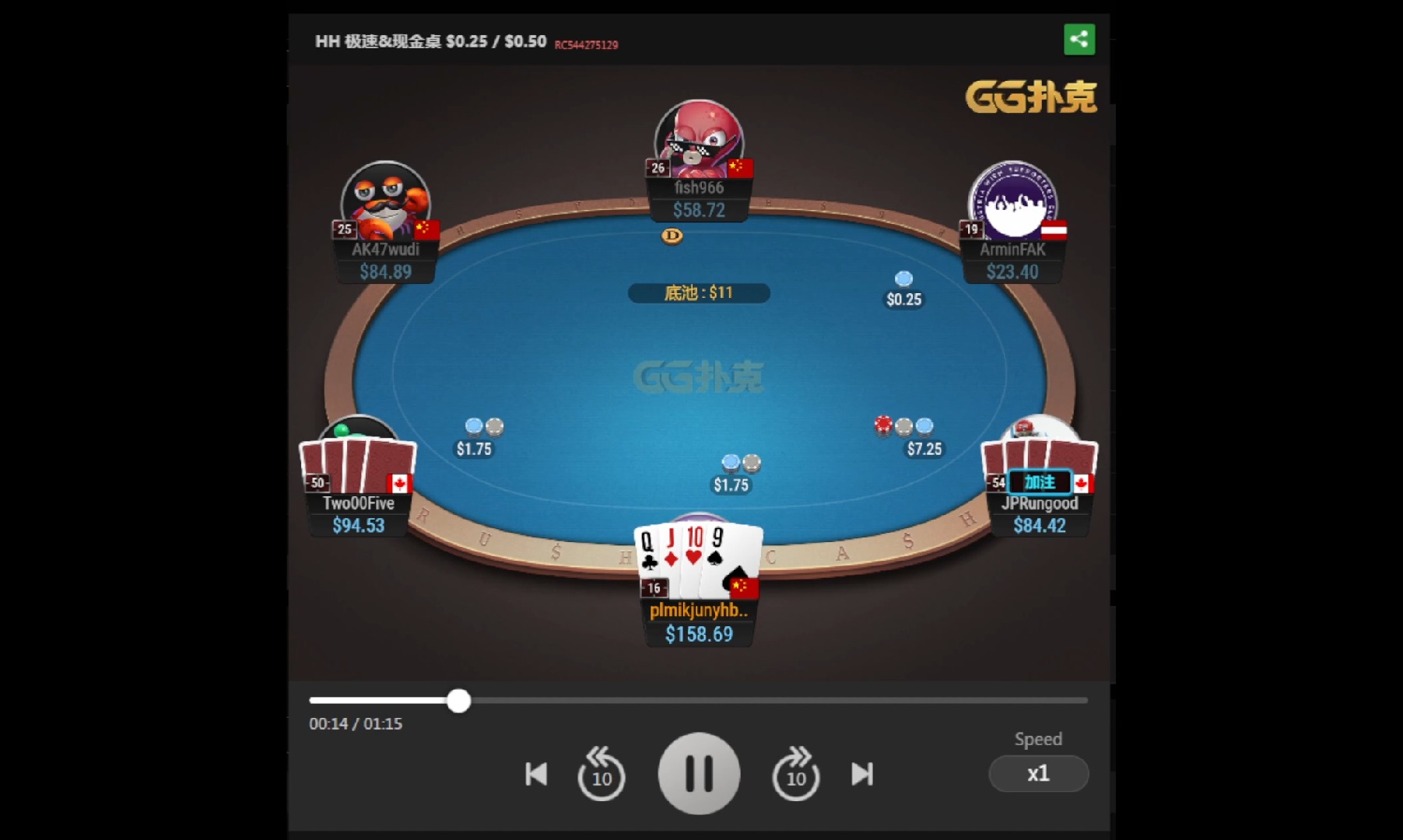 GG奥马哈极速桌我不知道怎么赢的系列