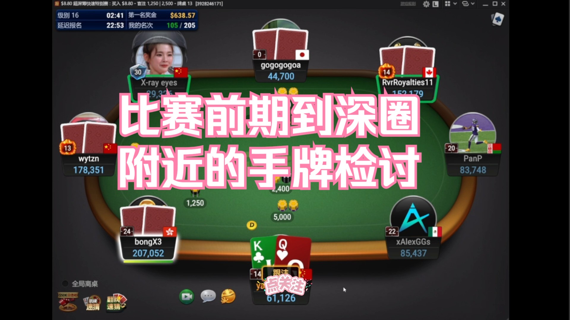 比赛前期到深圈附近的手牌检讨