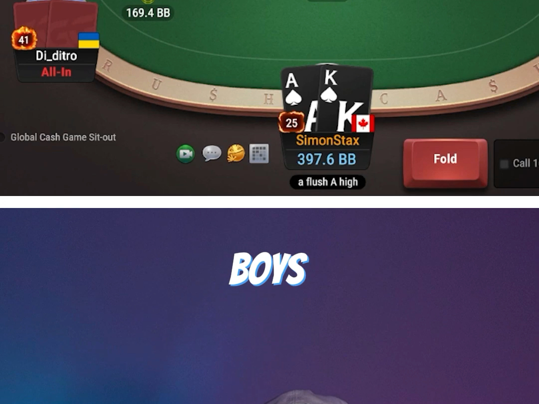 GGpoker 我这里天顶顺买皇家同花顺，都跟进来吧，Bor！