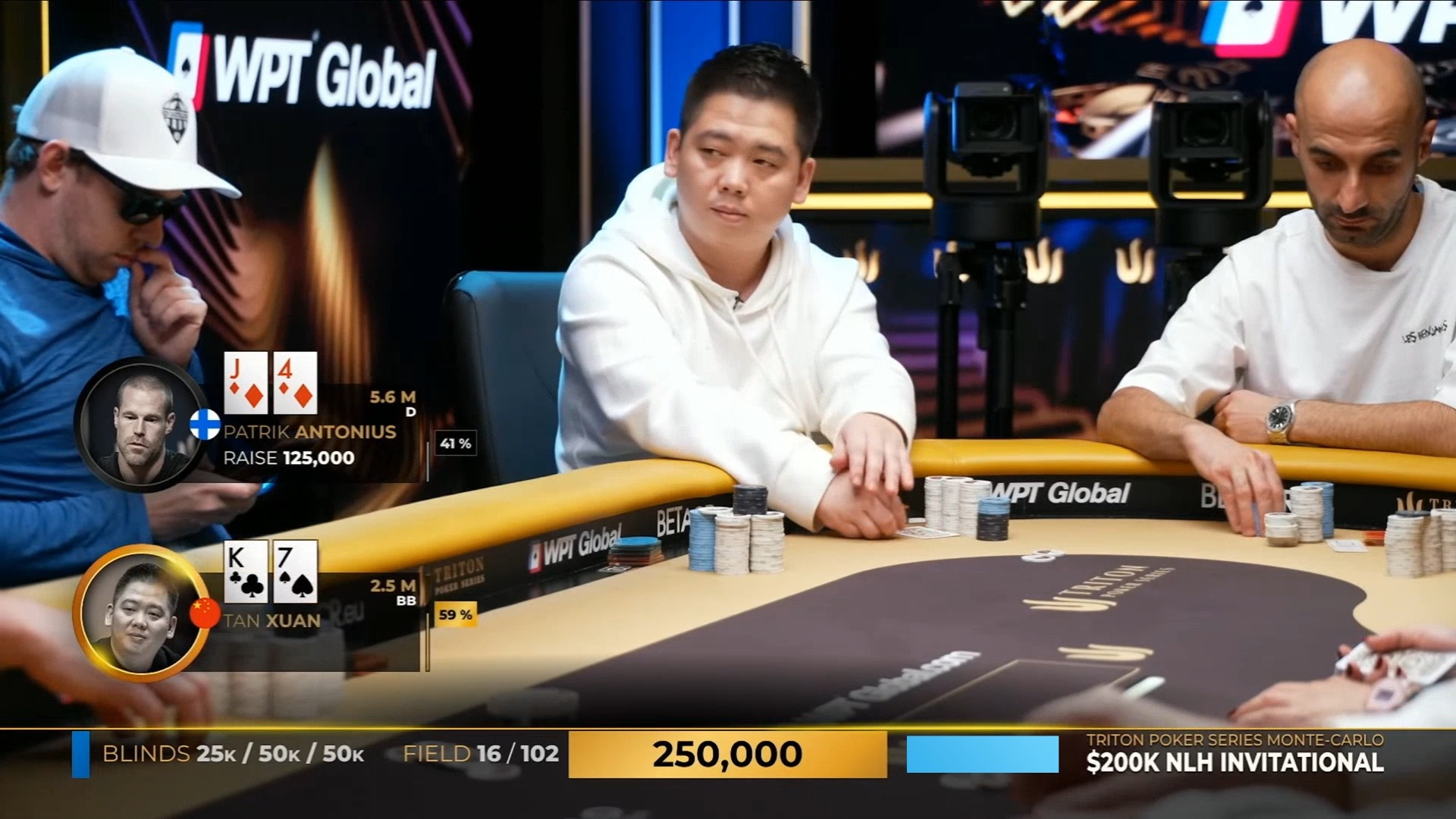 2024.11.8 直播 传奇扑克蒙特卡洛站邀请赛 $200k买入 DAY2 第6集