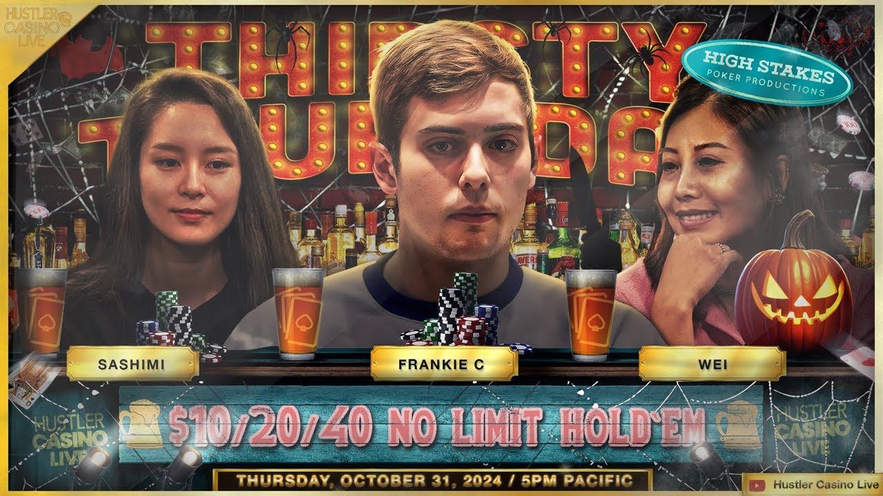 Hustler直播|万圣节扑克Sashimi， Wei， Frankie C， Raver和Ronnie Play