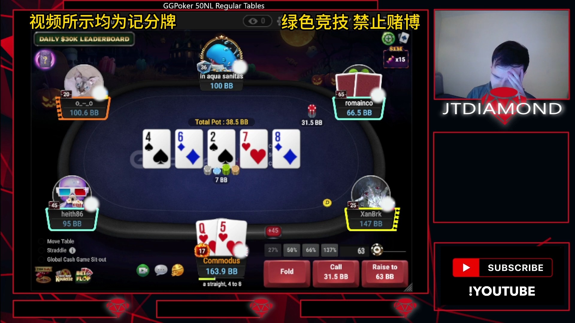 50NL GGPoker 同花顺时间