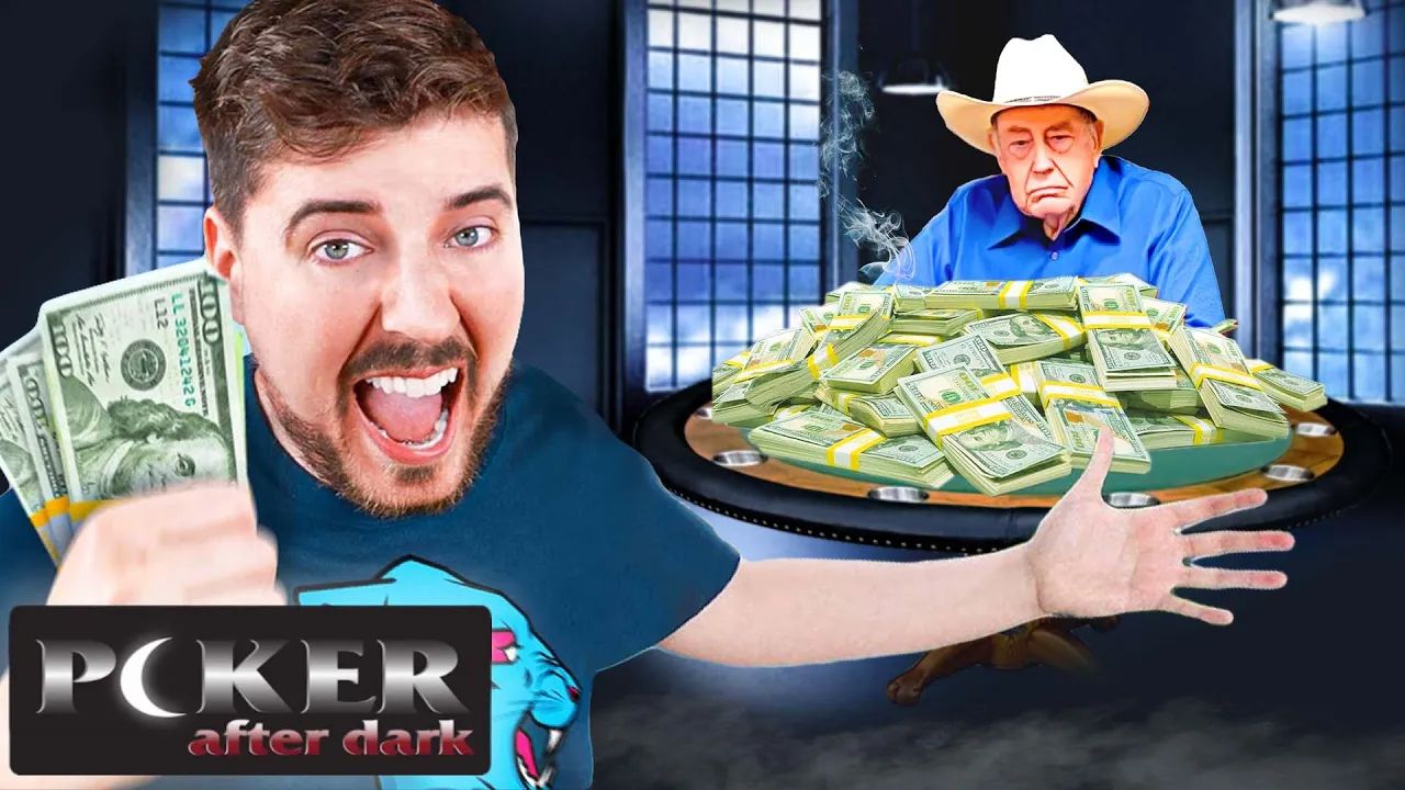 扑克经典综艺《Poker After Dark》S13E13：MrBeast疯狂Allin！