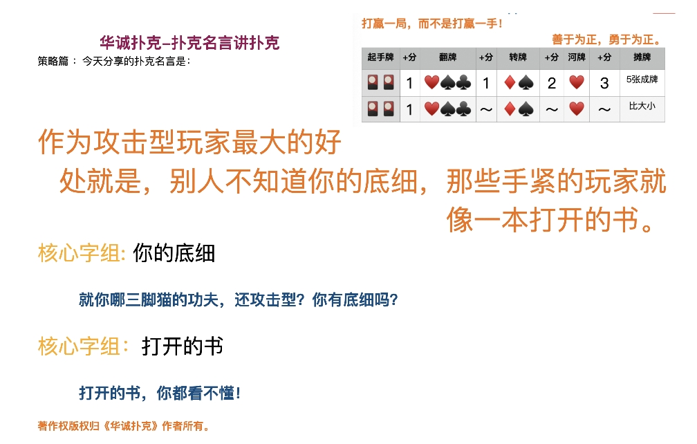 扑克打开的书
