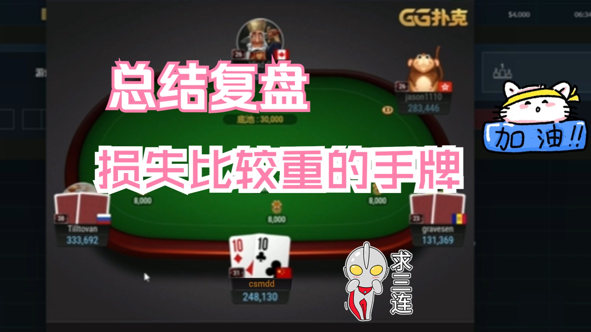 总结复盘损失比较重的手牌