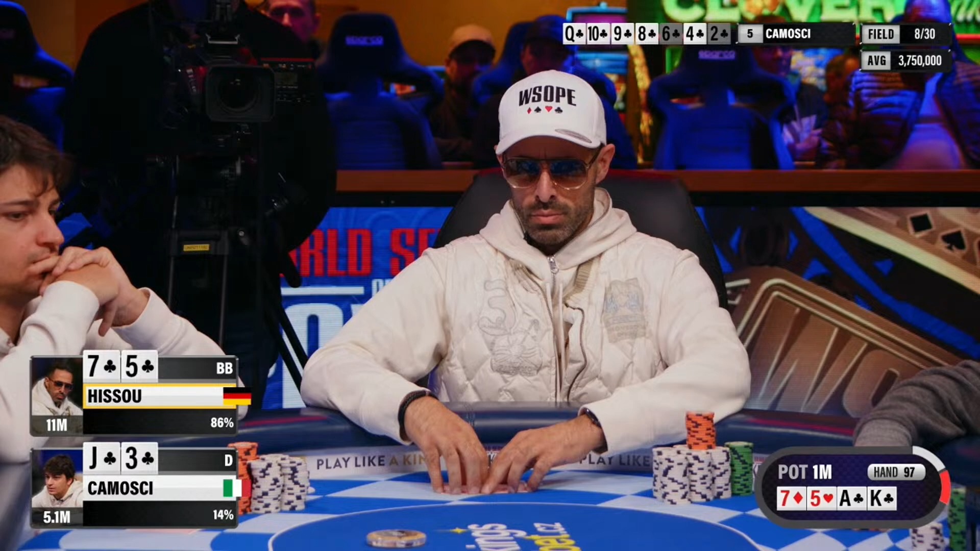 WSOP欧洲 Europe €50k Final table