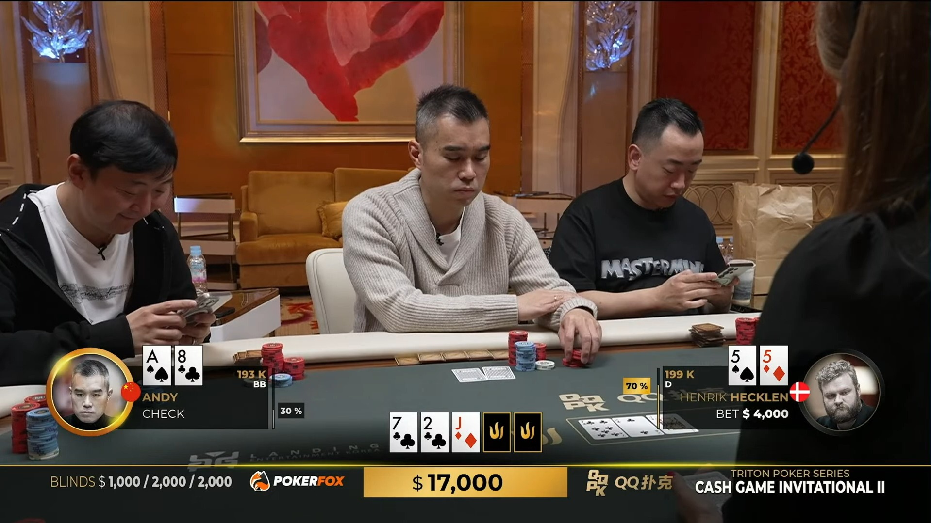 【传奇扑克邀请赛】DAY3（上）看点：Andy这一枪20年功底的bluff，Limitless顶得住吗？