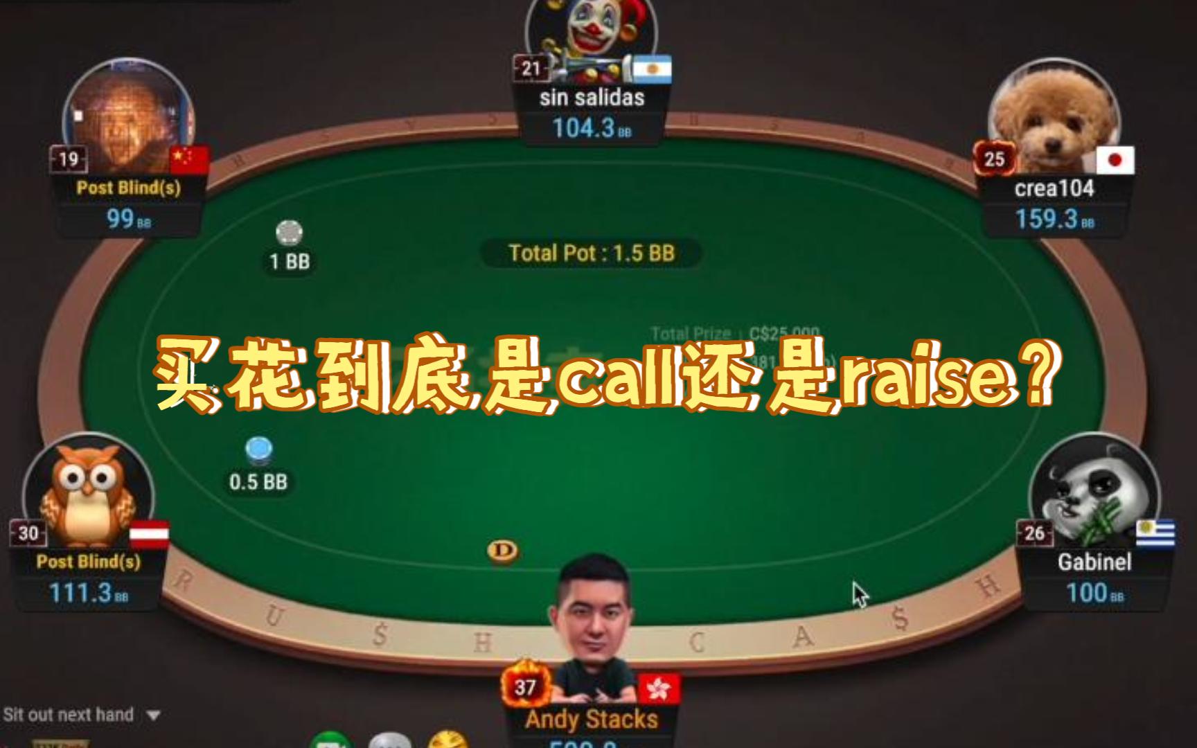买花到底是call还是raise？听听职业牌手的理解