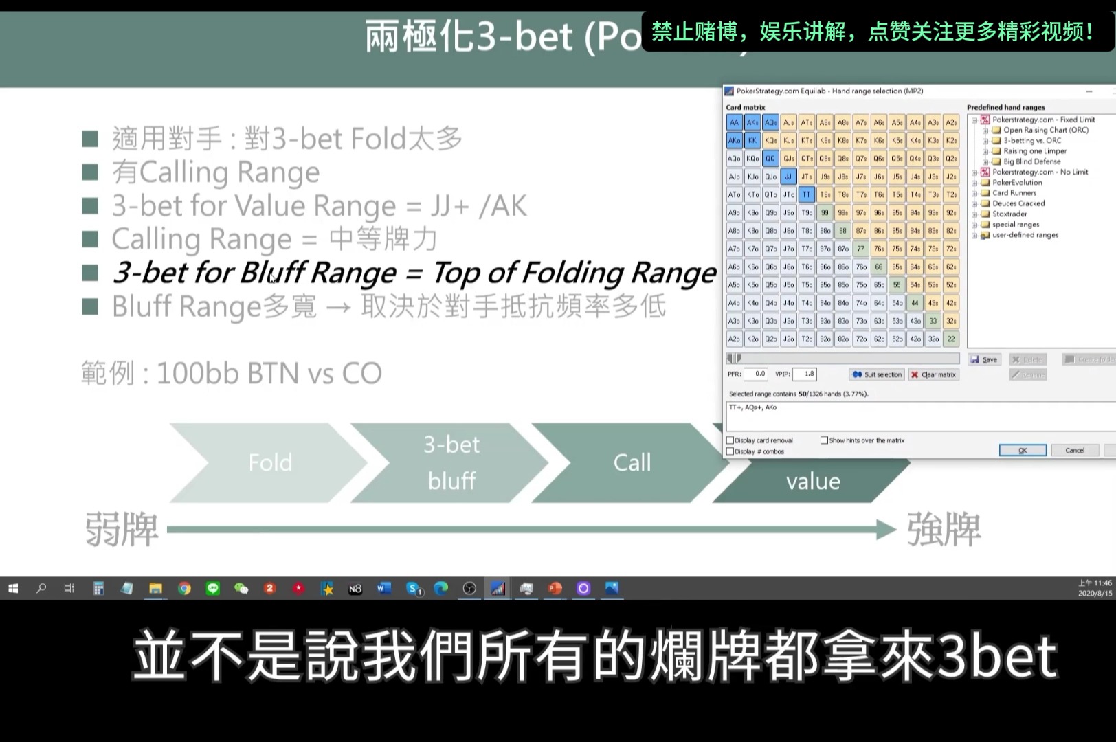 Preflop的进阶观念，HHpoker的理解学习