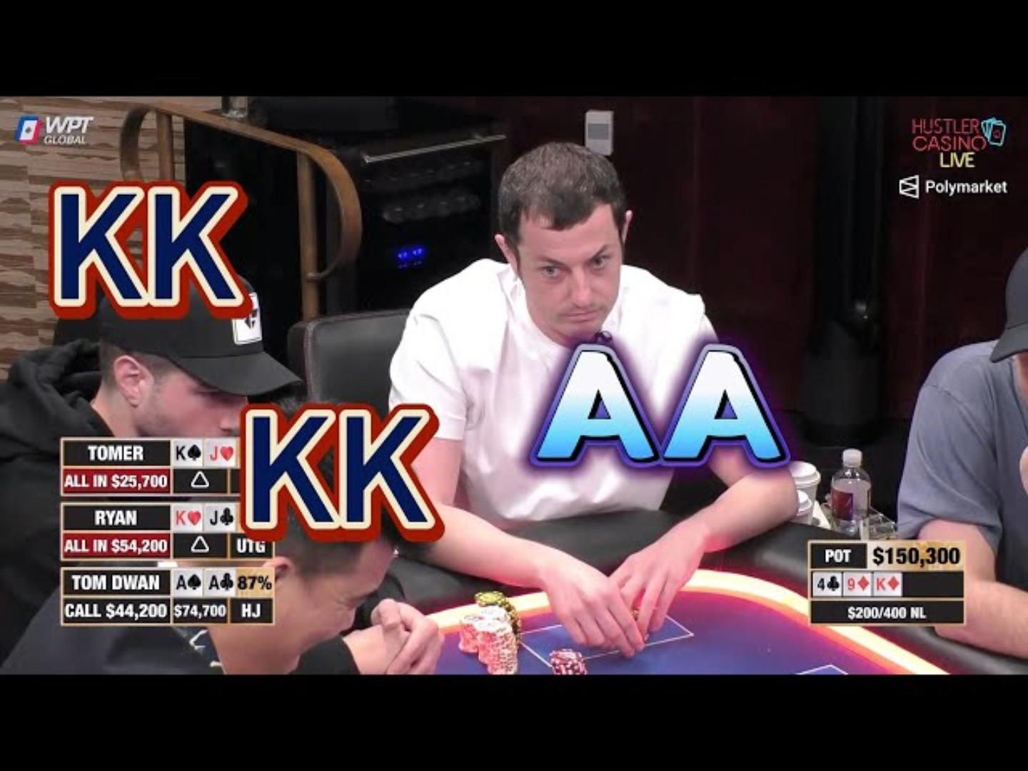 为了条鱼，都疯了！AA对KK+KK！超高额德州现金桌，20季62