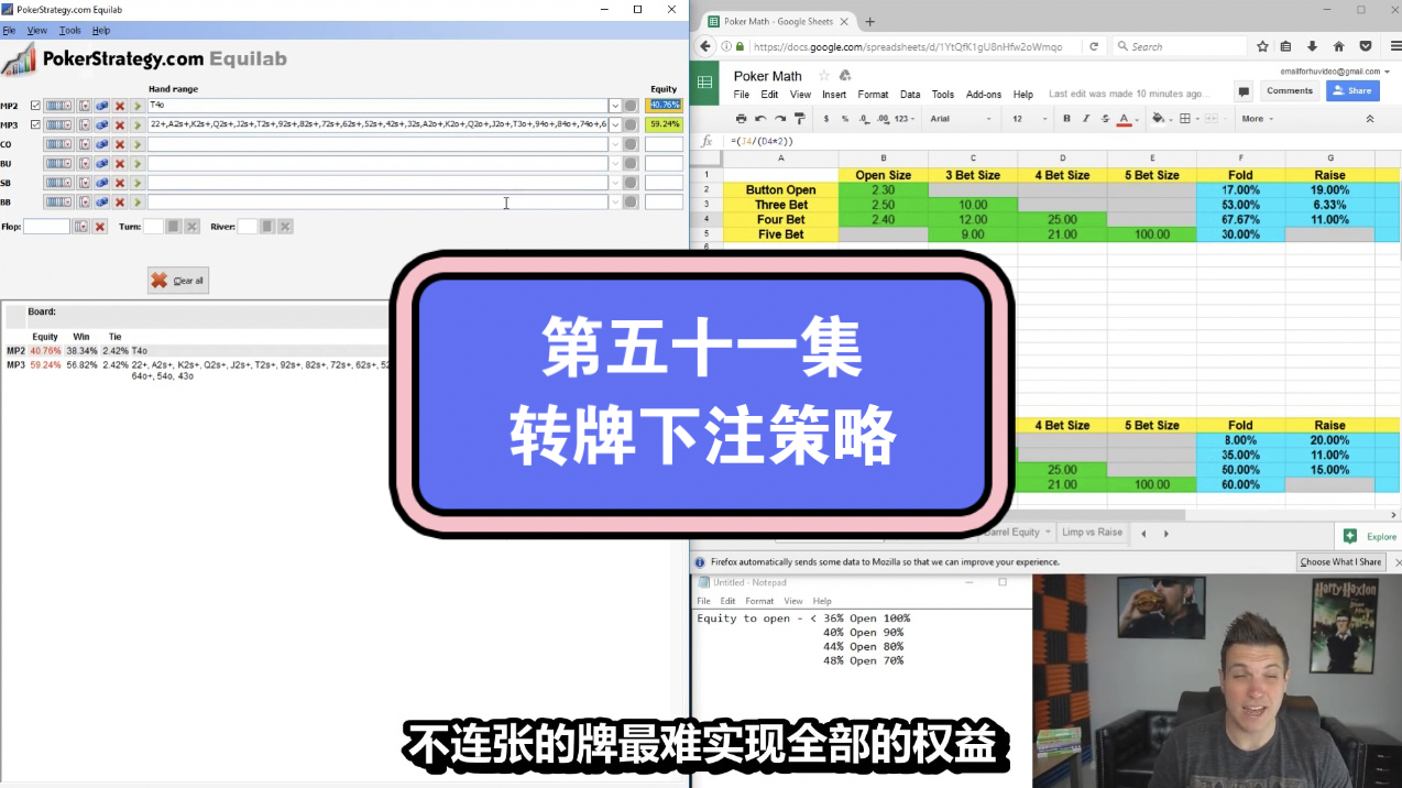 Doug Plok德州扑克教学第五十一集：转牌下注策略