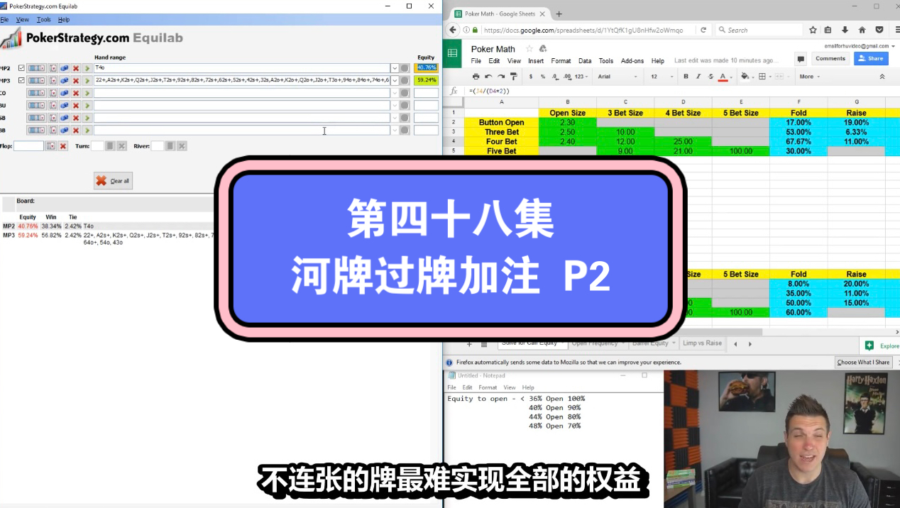 Doug Plok德州扑克教学第四十八集：河牌过牌加注 P2