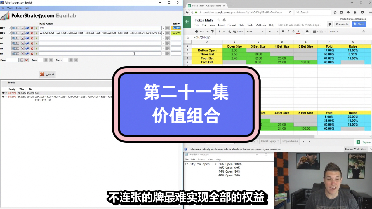 Doug Plok德州扑克教学第二十一集：价值组合