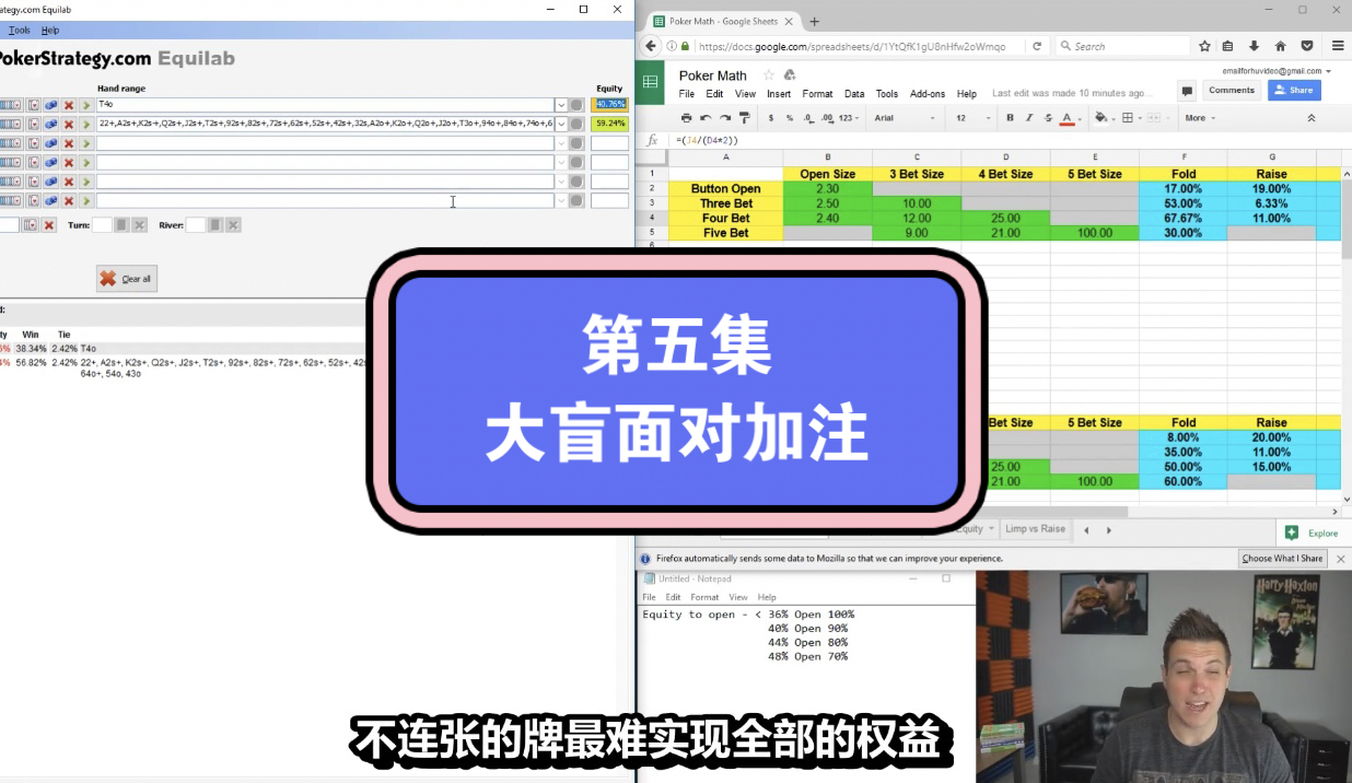 Doug Plok德州扑克教学第五集：大盲面对加注