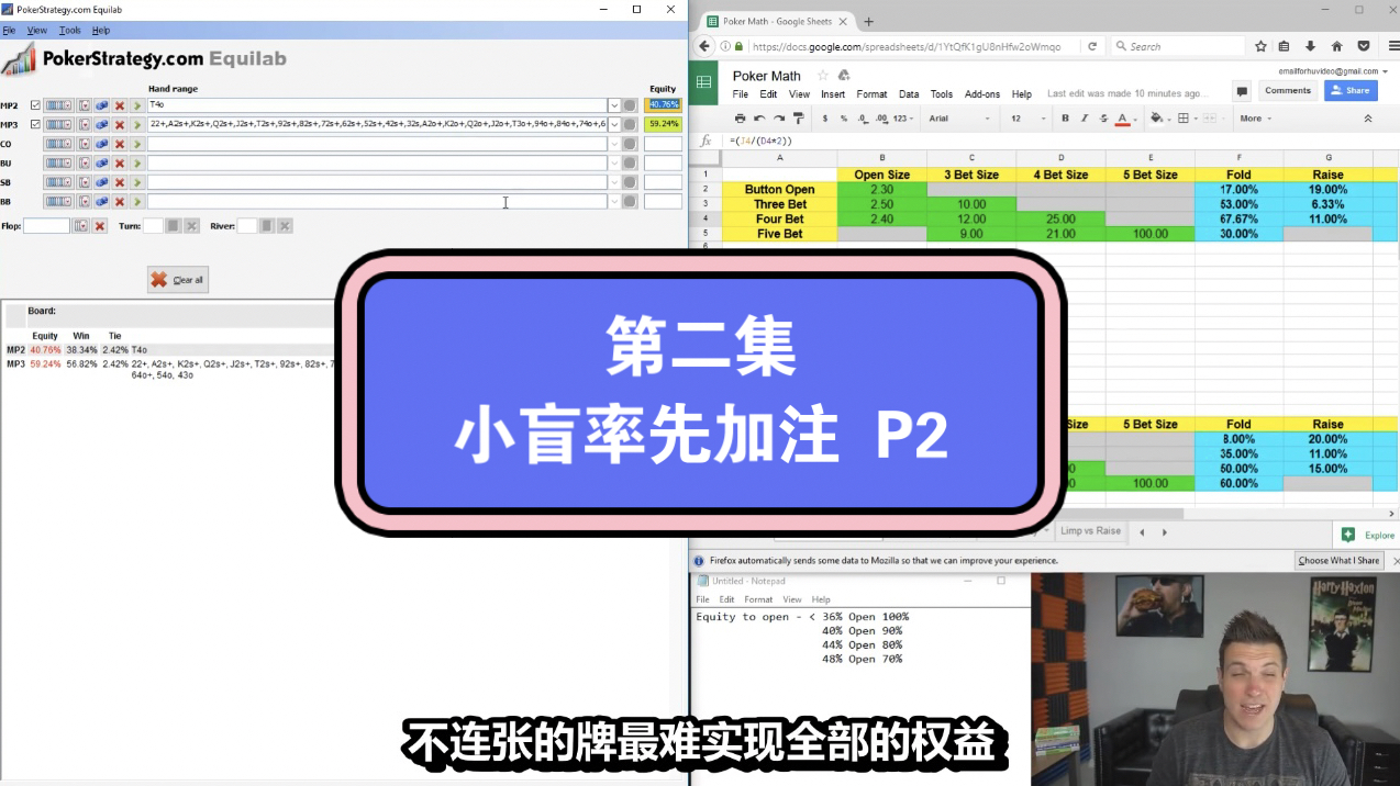 Doug Plok德州扑克教学第二集：小盲率先加注 P2