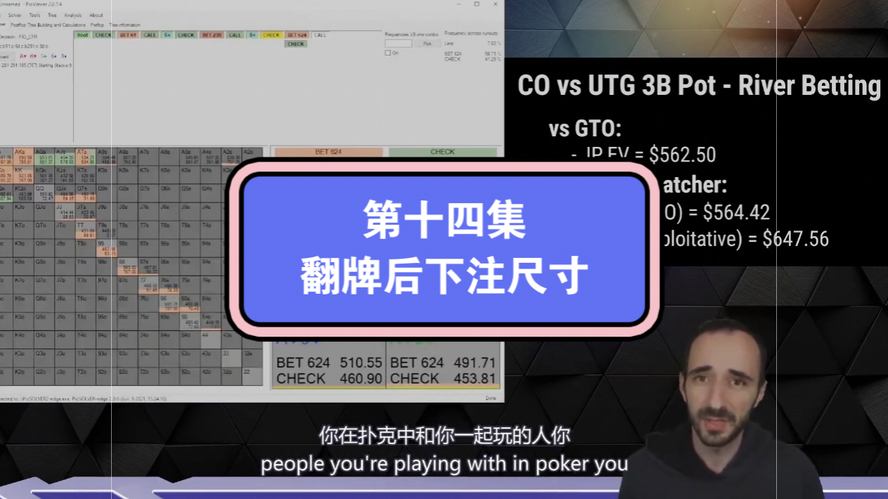 UPswing 教练付费剥削课中文字幕第十四集：翻牌后下注尺寸