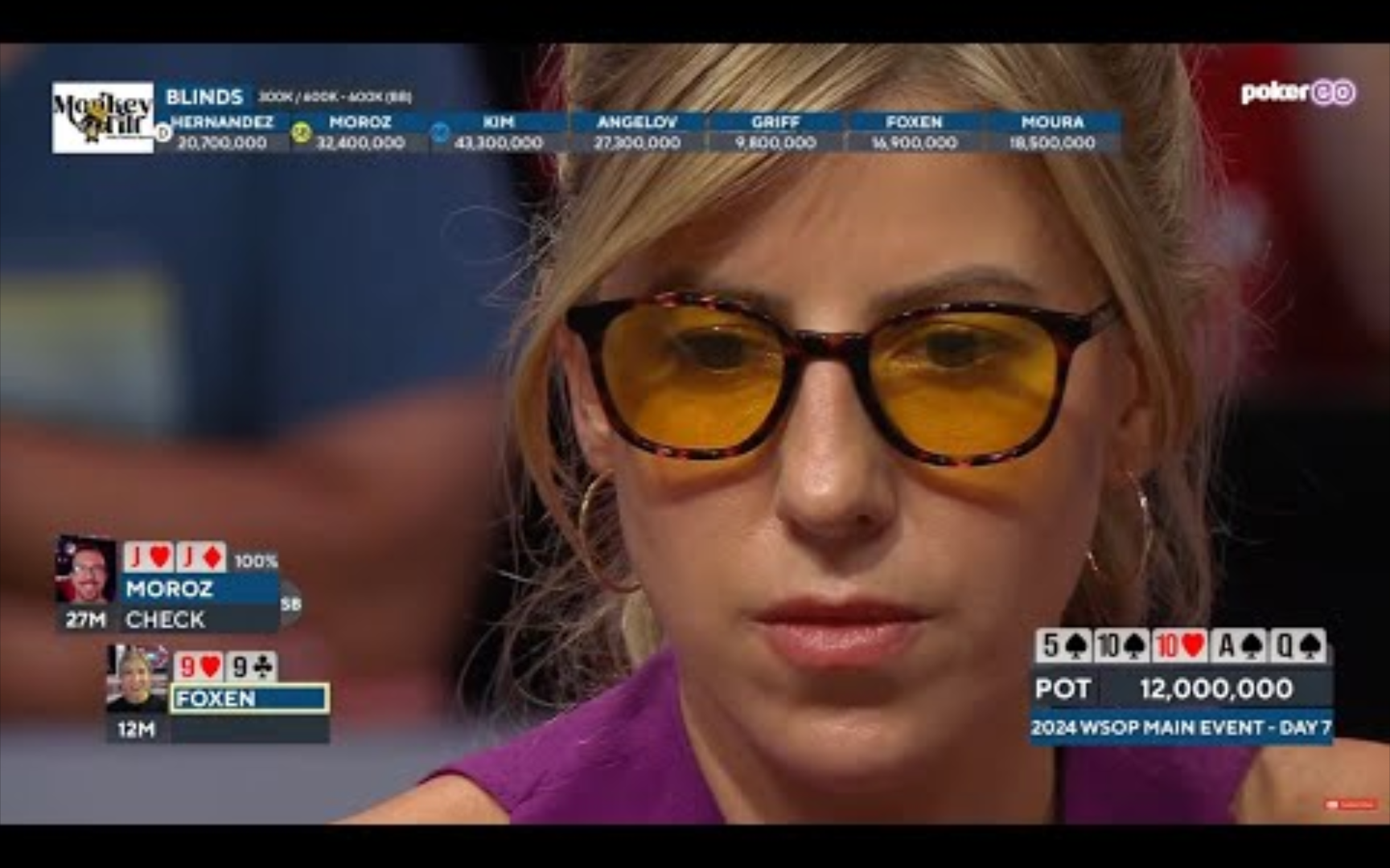 【2024WSOP 主赛事】Foxen夫人又偷到别的男人了