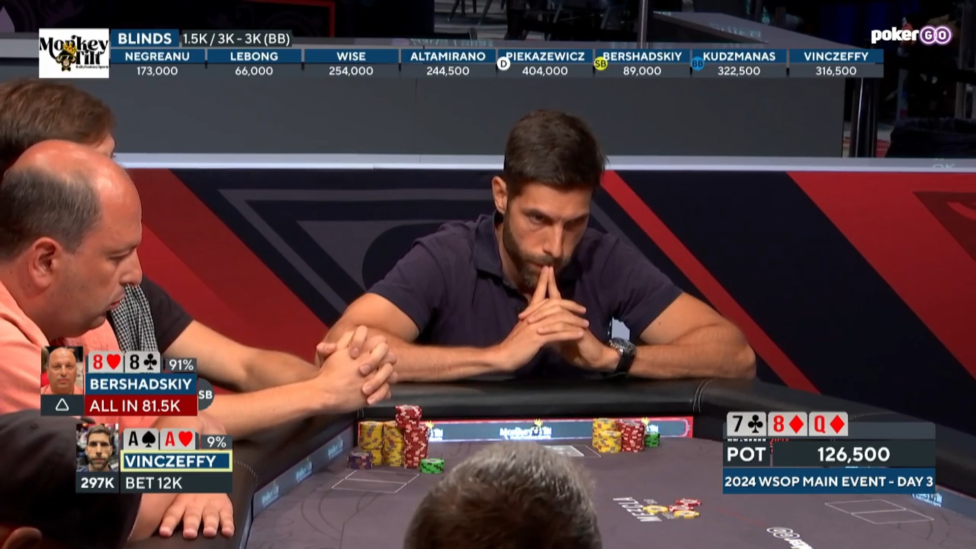 2024WSOP主赛事 DAY3 精彩剪辑【德州扑克】
