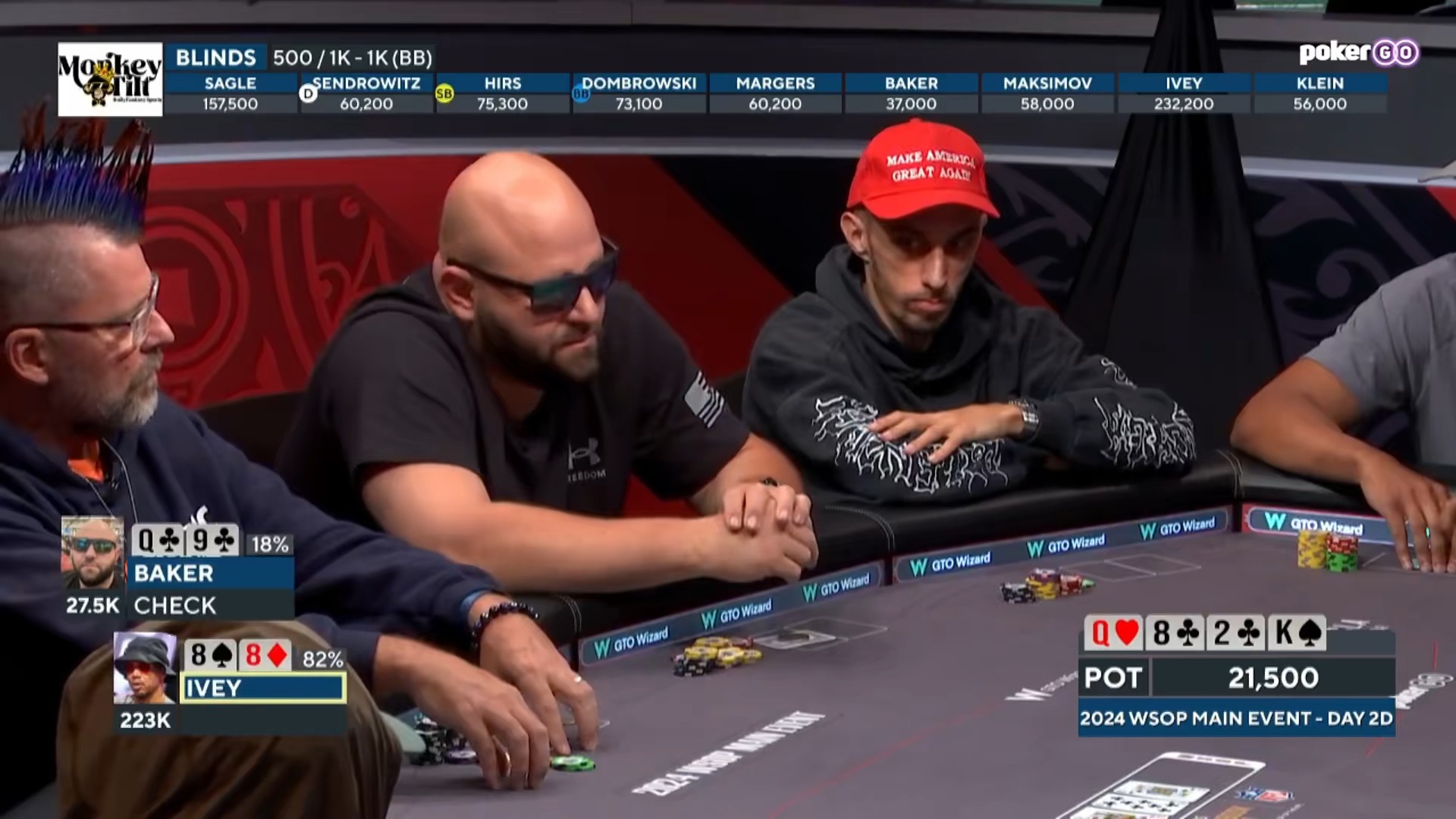2024WSOP主赛事 DAY2(d) 精彩剪辑【德州扑克】