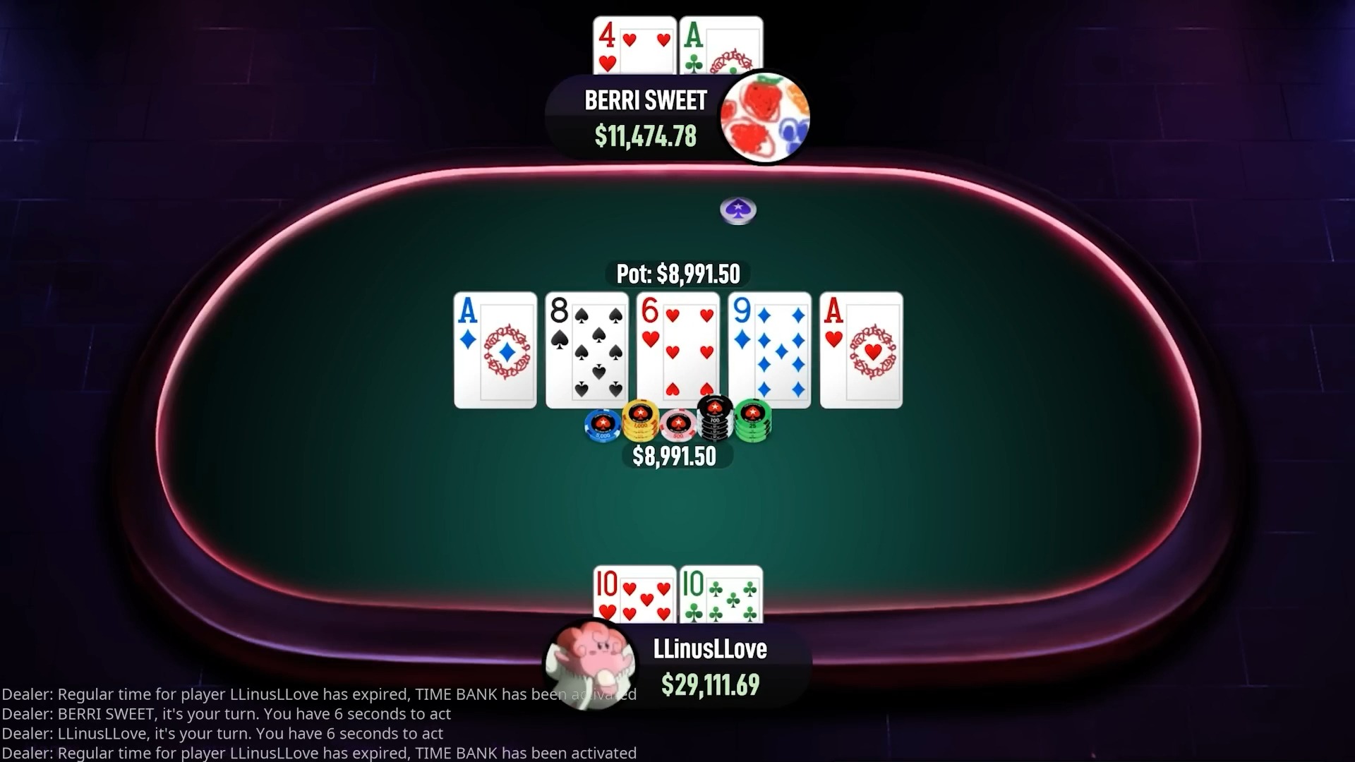 【High stack poker】高额 cash | 单挑BERRI SWEET vs LLinusLLove