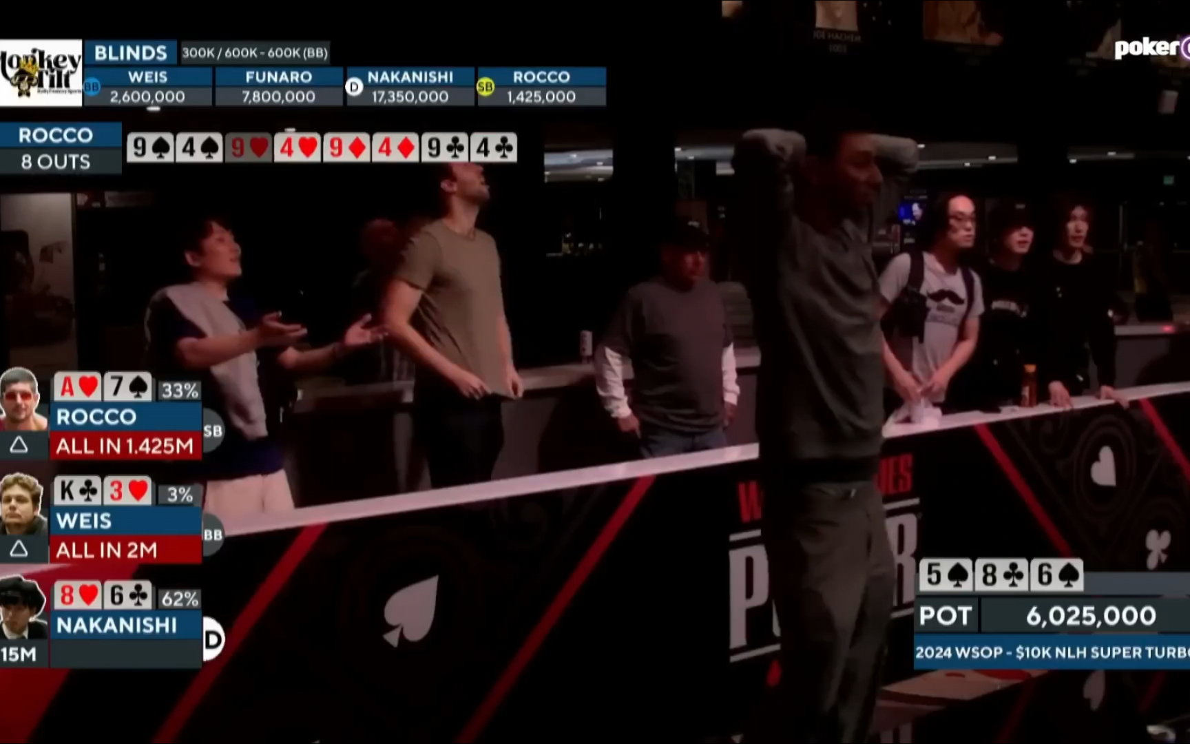 【2024WSOP 10K快速赏金赛】决赛桌精彩集锦