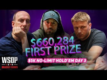 【2024WSOP 5K Day3(上）】Seidel老爷子被同花顺绝杀