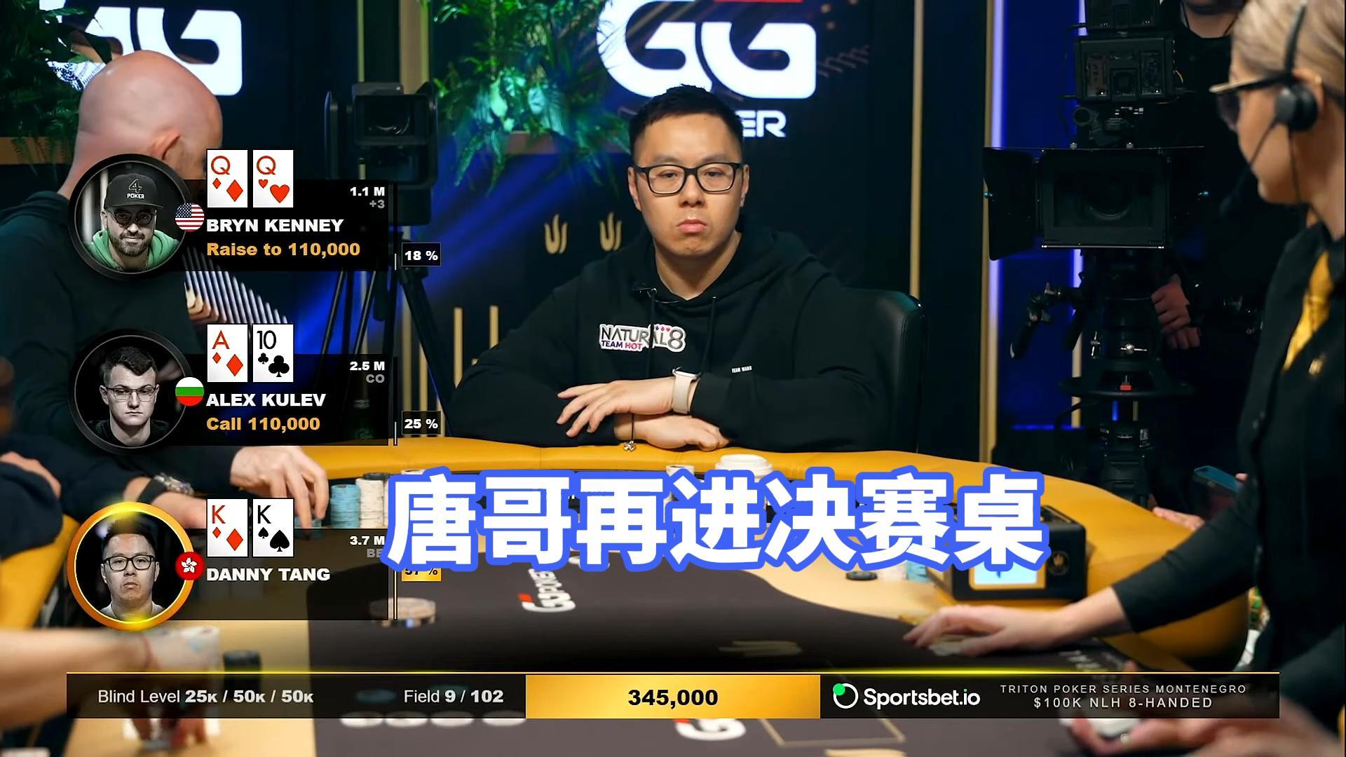 唐 徐亮两名中国牌手闯入10万美金报名决赛桌！